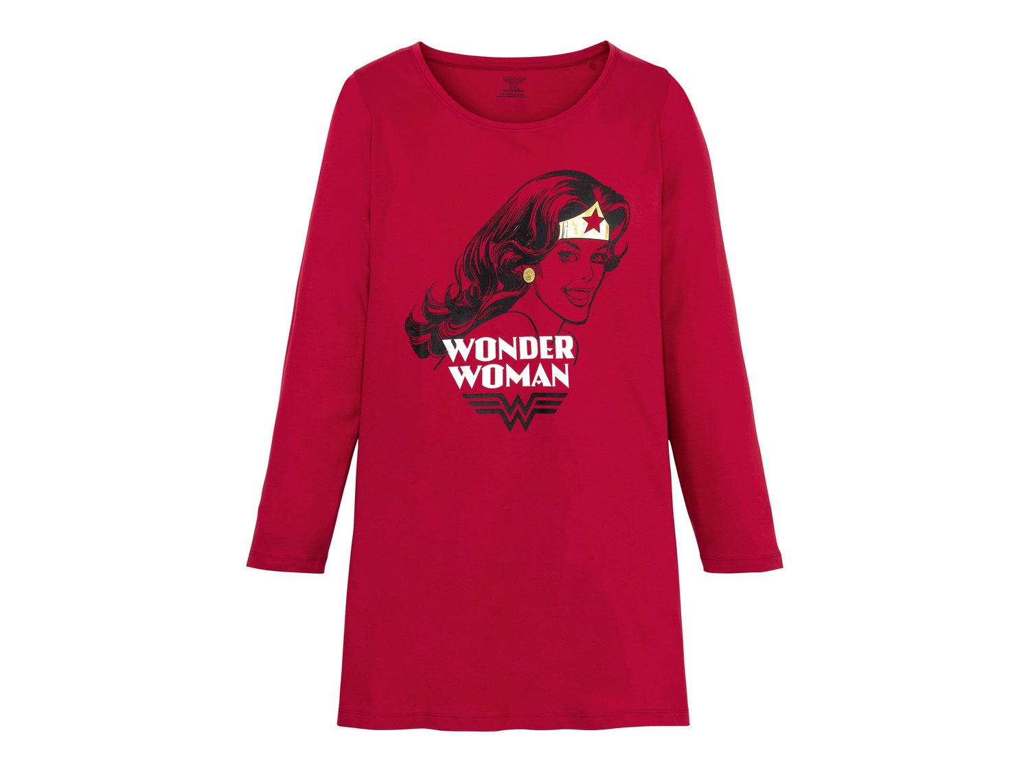 Maxi t-shirt da notte per donna Dumbo, Wonder Woman, Mickey Mouse Pink Oeko-tex, ...