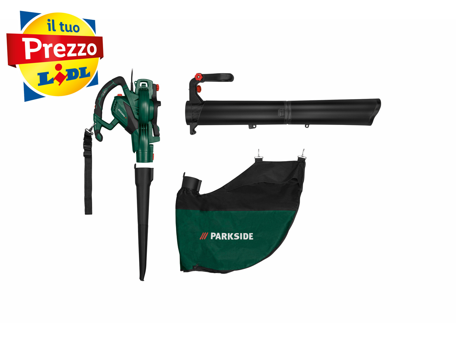 Soffiatore, aspiratore, trituratore per foglie Parkside, prezzo 39.99 €
- Facile ...