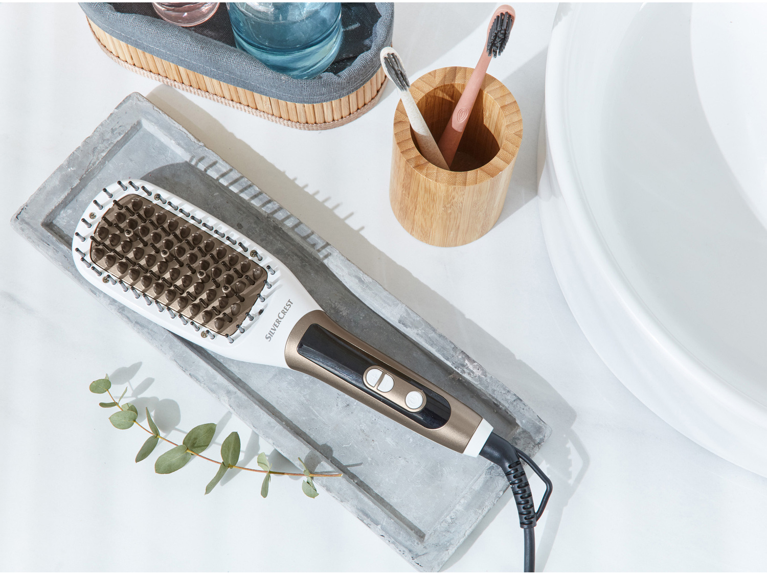 Spazzola lisciante elettrica agli ioni Silvercrest Personal Care, prezzo 17.99 € ...
