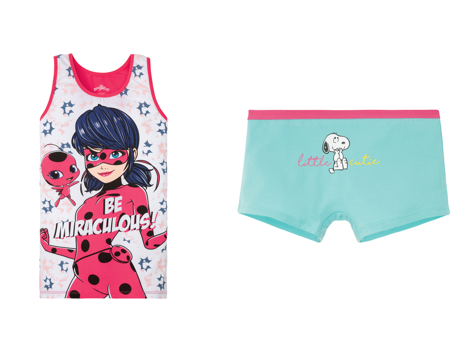 Coordinato intimo da bambina Snoopy, Miraculous, Frozen Oeko-tex, prezzo 4.99 € ...