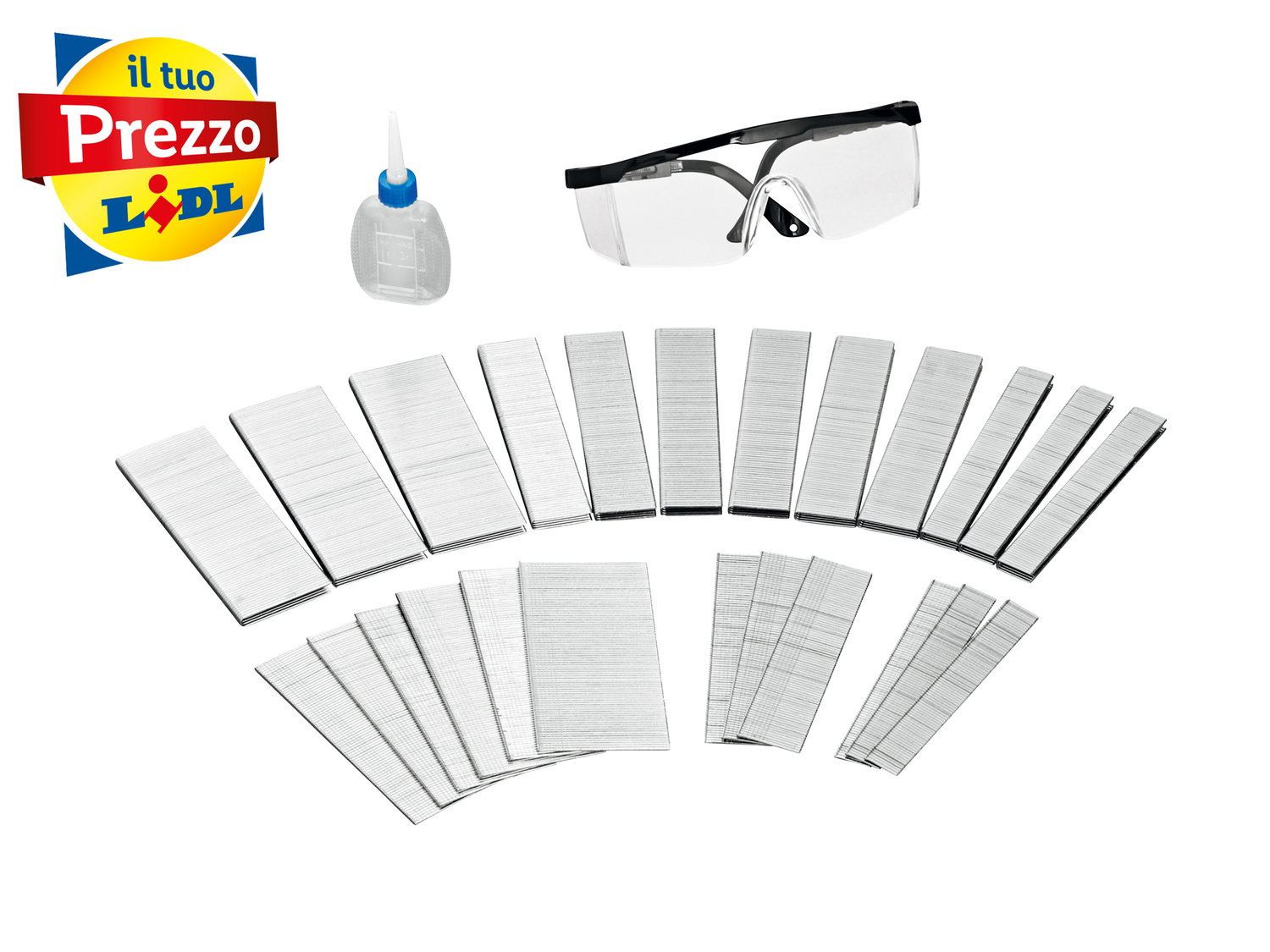Pistola sparapunti ad aria compressa Parkside, prezzo 19.99 €
- Per graffe e ...