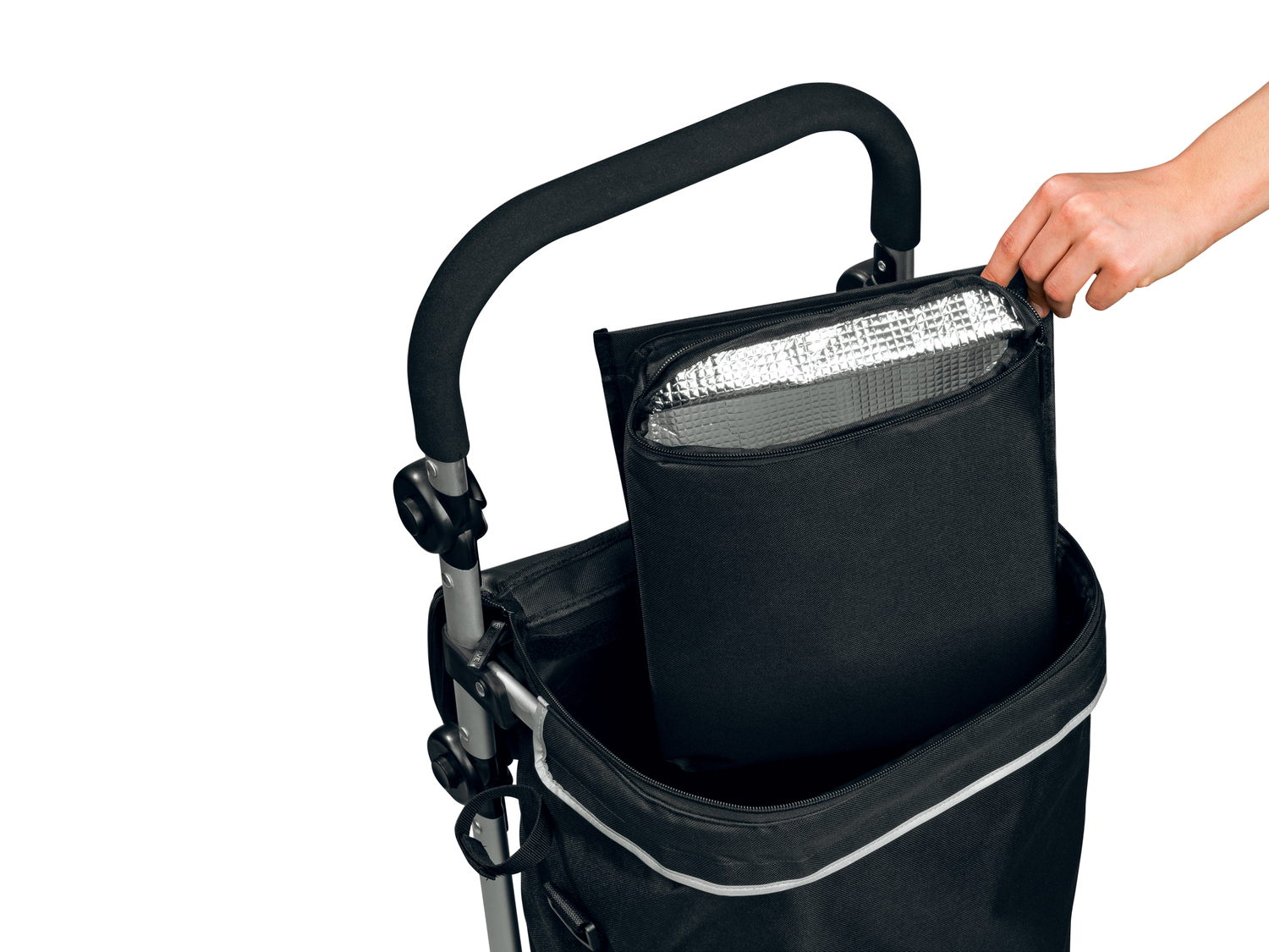 Trolley portaspesa Top-move-var, prezzo 29.99 €
- Con due rotelle grandi ...