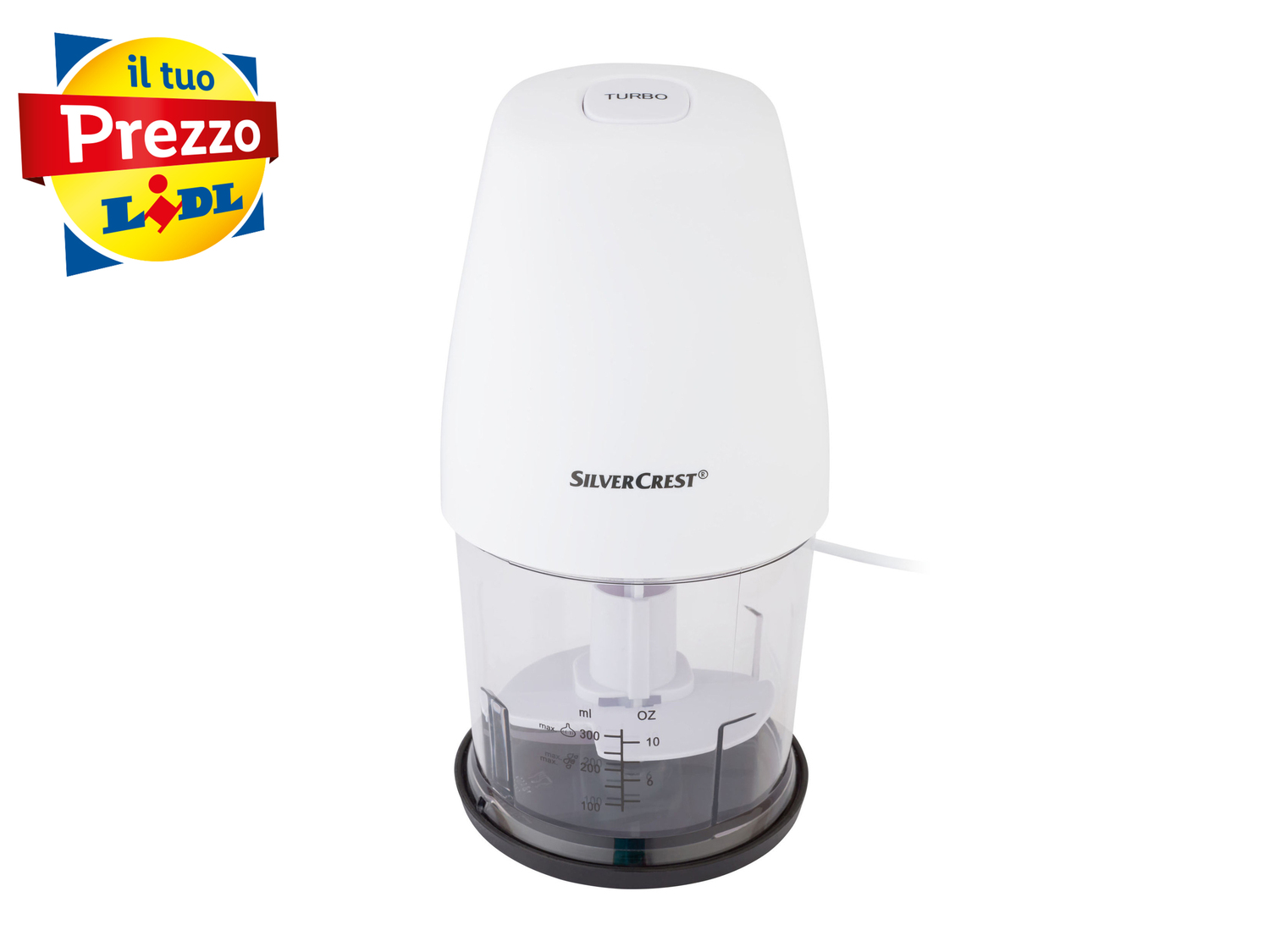 Tritatutto elettrico Silvercrest Kitchen Tools, prezzo 9.99 €
- Con pulsante ...