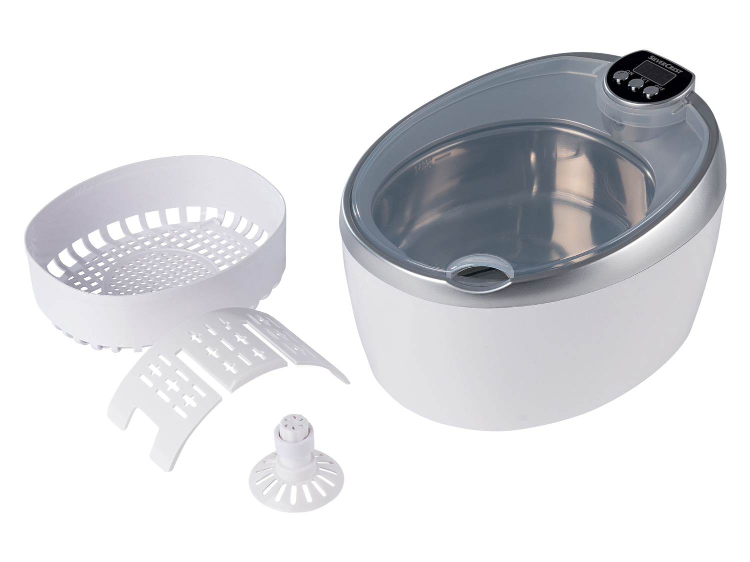 Pulitore ad ultrasuoni Silvercrest, prezzo 24.99 €
- Adatto anche per CD, DVD ...