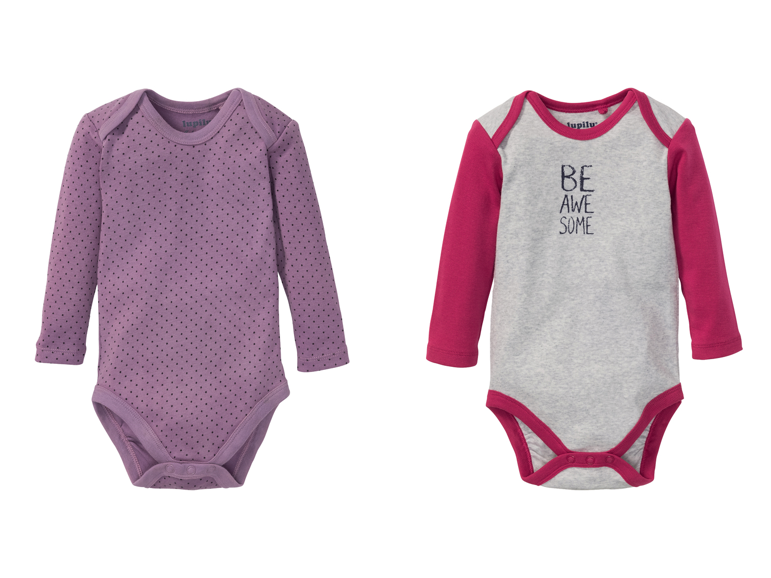 Body a manica lunga per neonati Lupilu, prezzo 4.49 €
2 pezzi - Misure: 2-24 ...