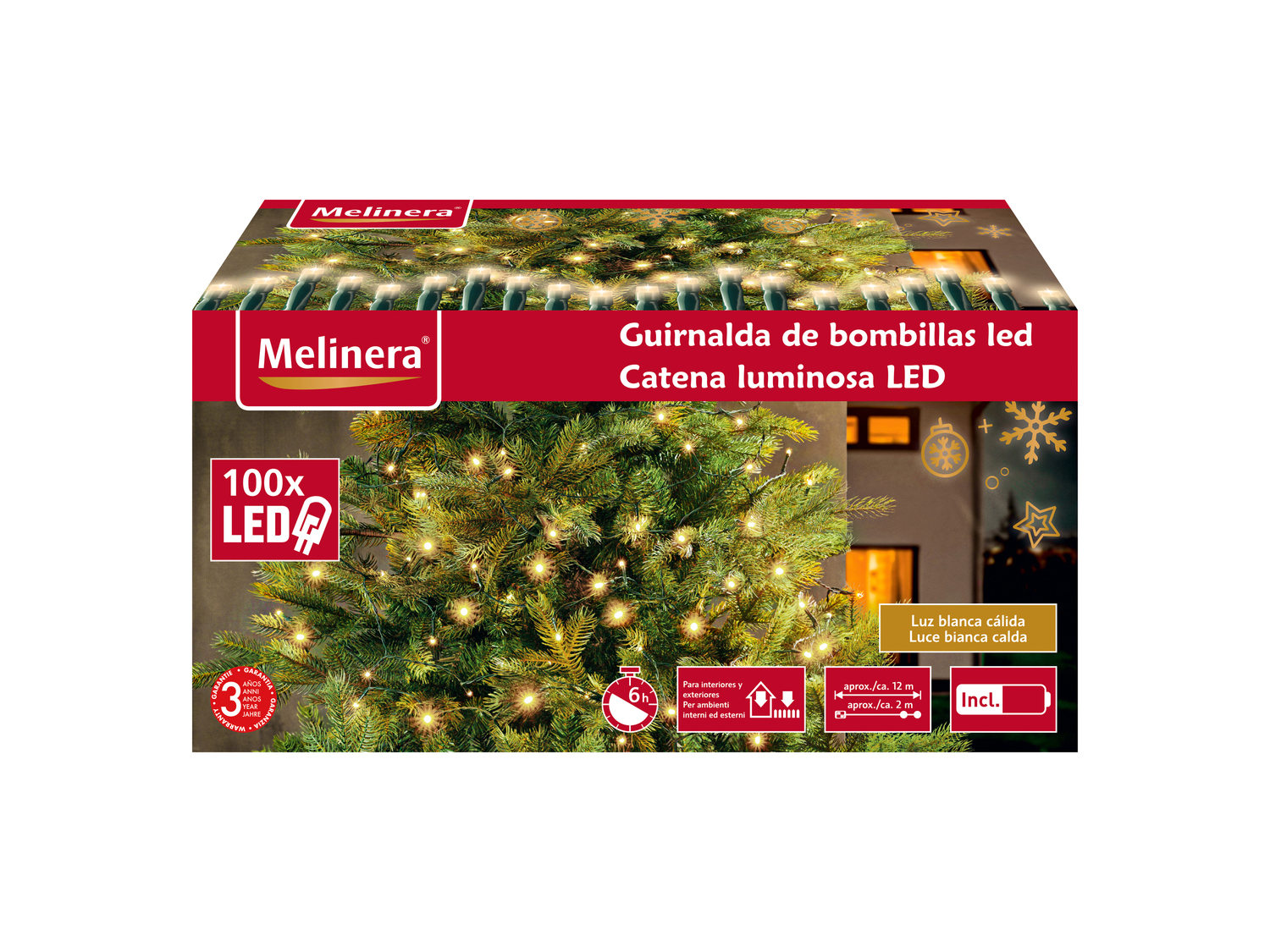 Catena luminosa 100 LED Melinera, prezzo 8.99 €
- Per ambienti interni ...