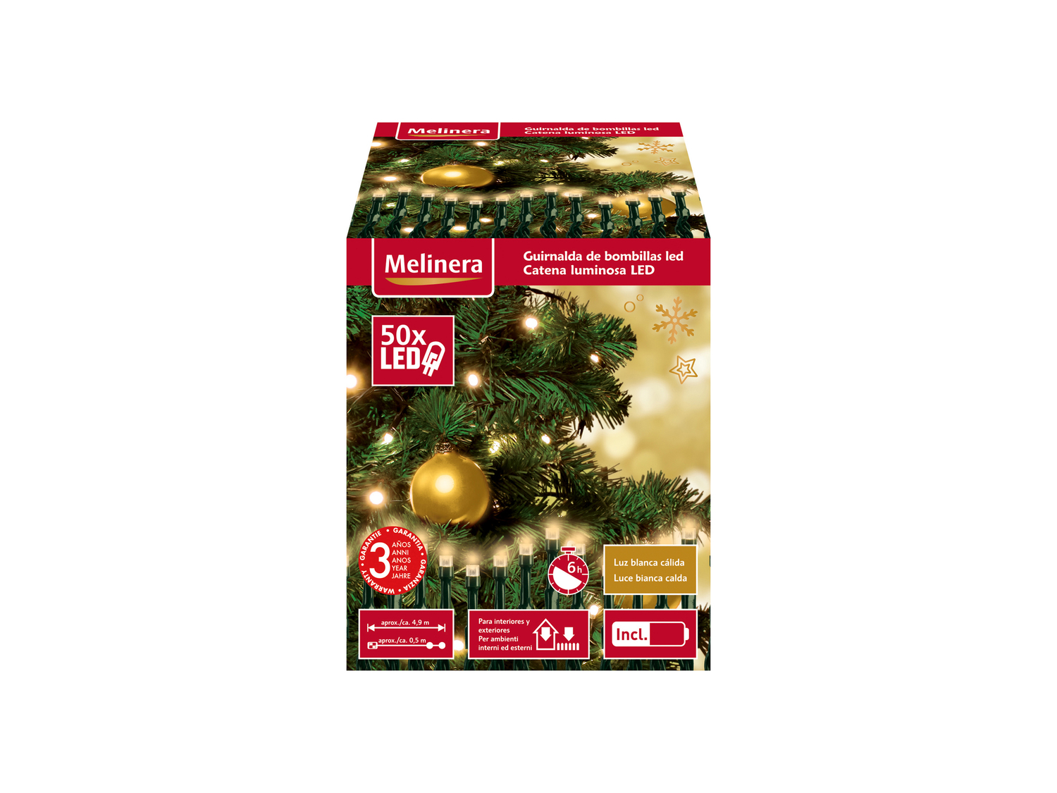 Catena luminosa 50 LED Melinera, prezzo 3.99 €
- Per interni ed esterni ...
