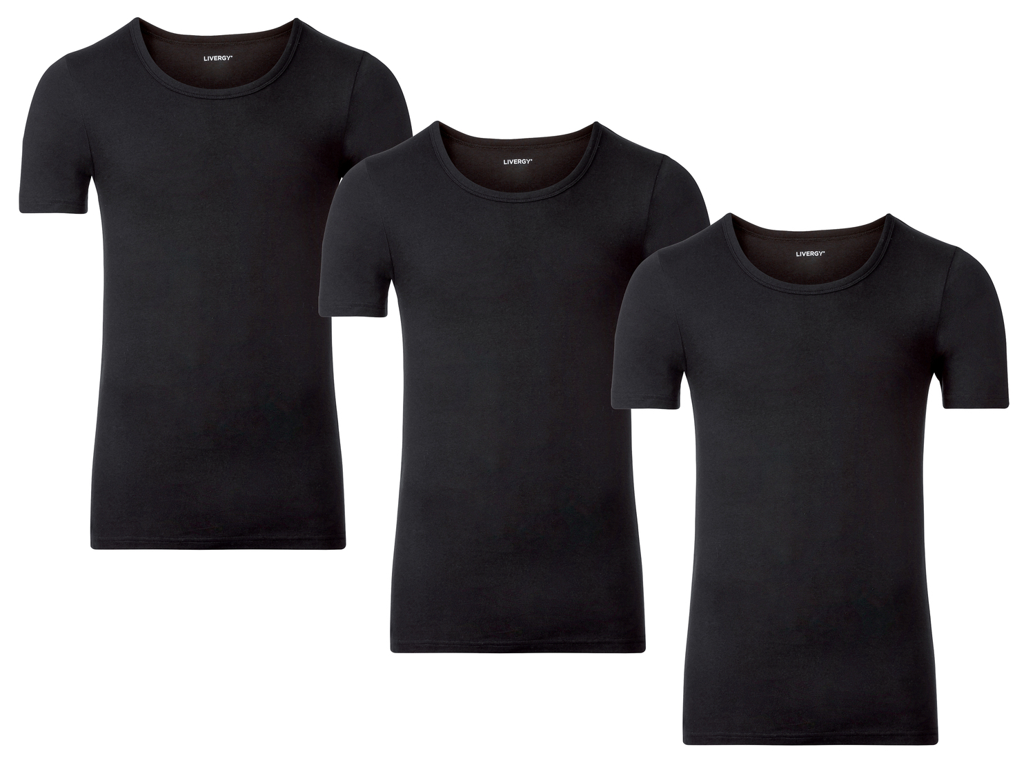 T-Shirt intima da uomo Livergy, prezzo 8.99 €
3 pezzi - Misure: M-XL ...