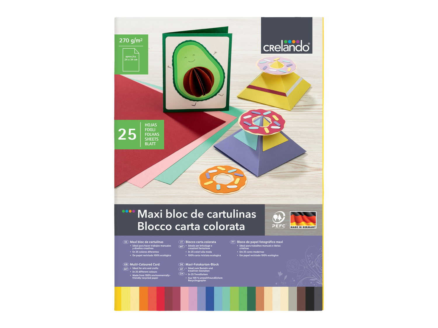 Blocco carta/cartoncini colorati Crelando, prezzo 2.49 €
- 25 o 50 fogli
Caratteristiche
...