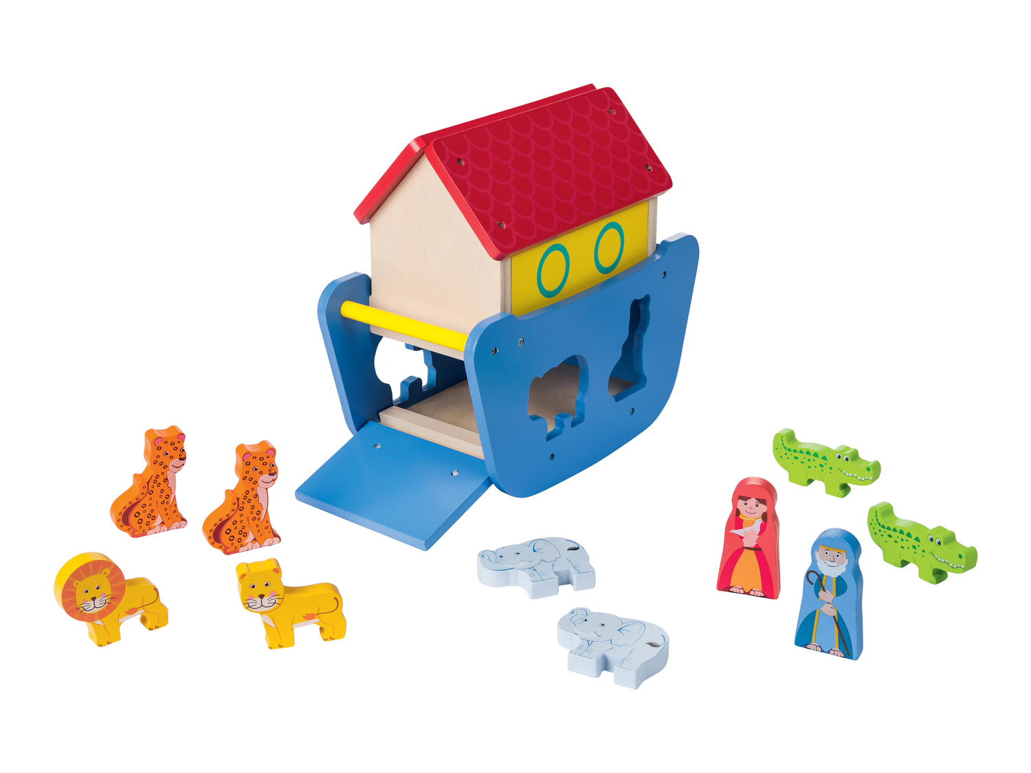 Pista per biglie, arca di Noè o trenino con costruzioni in legno Playtive Junior, ...