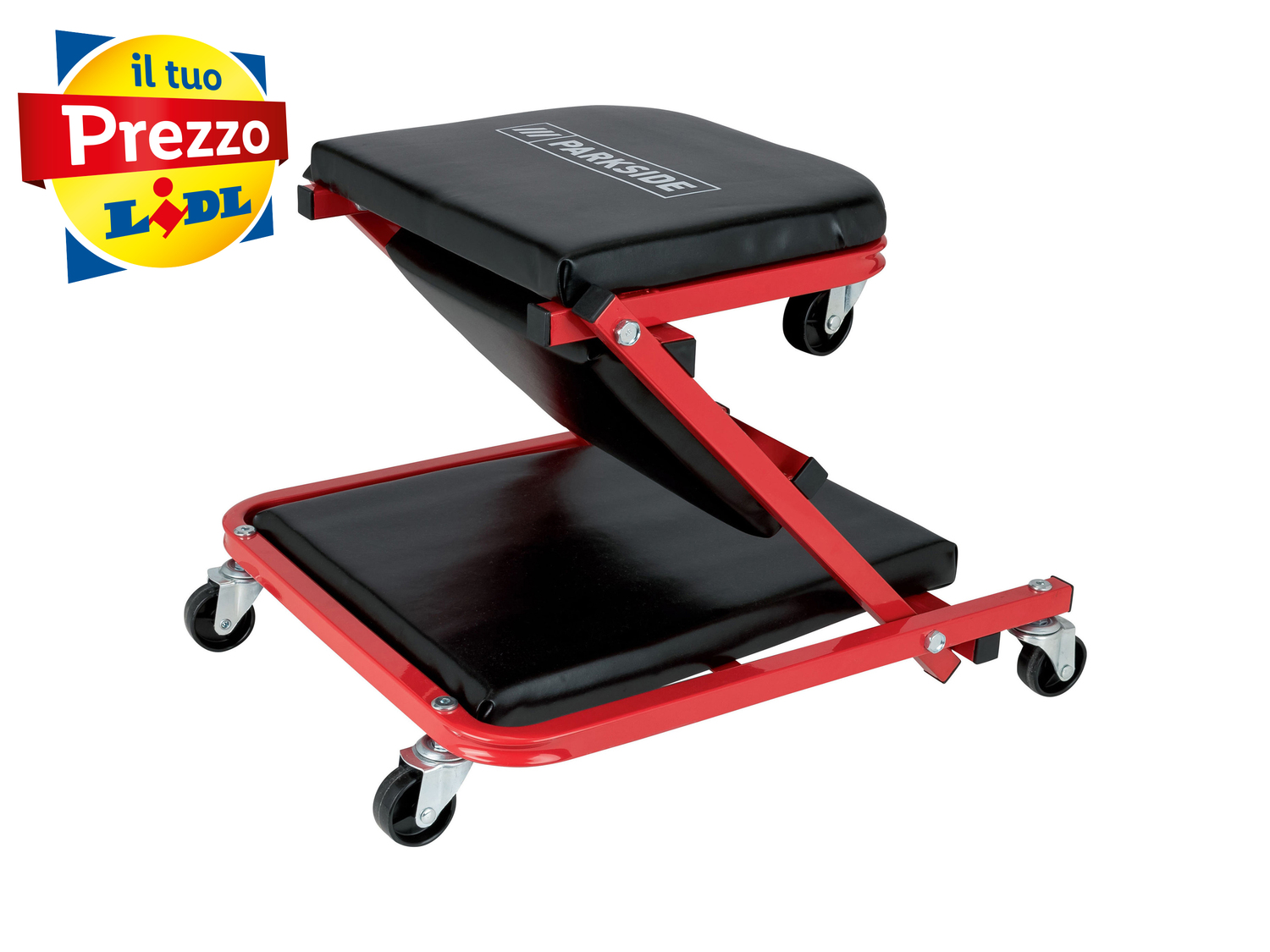 Sgabello/Carrello per lavori di montaggio 2 in 1 Parkside, prezzo 19.99 € 
- ...