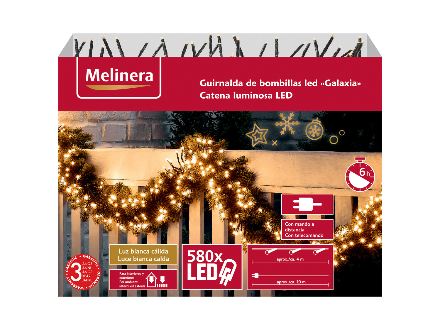 Catena luminosa 580 LED Melinera, prezzo 14.99 &#8364; 
- Per interni ed esterni
- ...