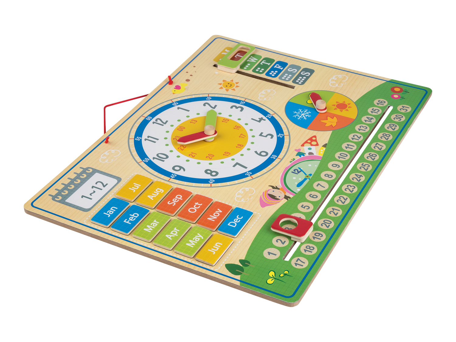 Calendario magnetico, programma settimanale o computer in legno per bambini Playtive, ...