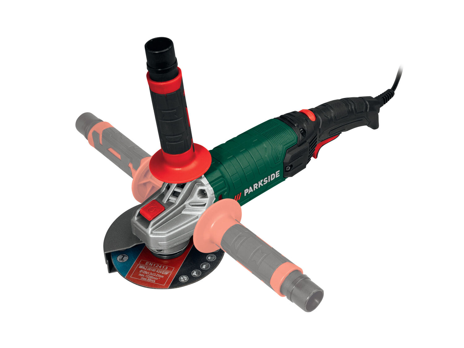 Smerigliatrice angolare Parkside PWS 125 F5, prezzo 24.99 €
- Impugnatura frontale ...