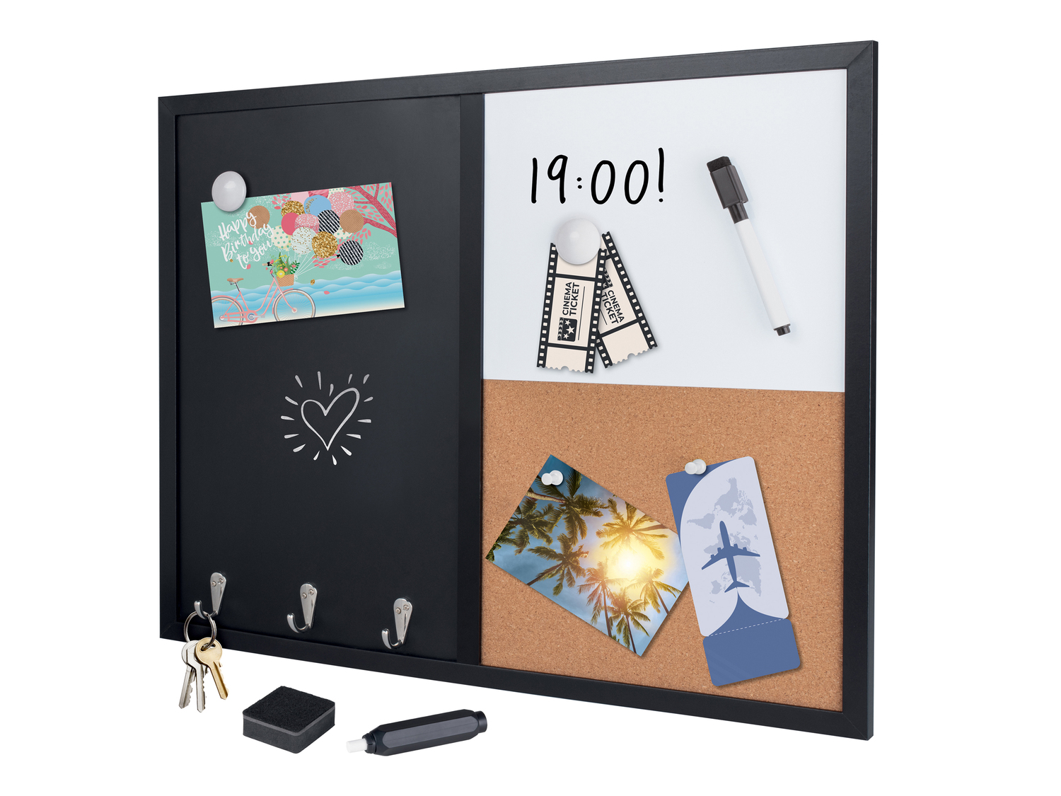 Lavagna 4 in 1 United Office, prezzo 8.99 €
- Con lavagna per gessetti, ...