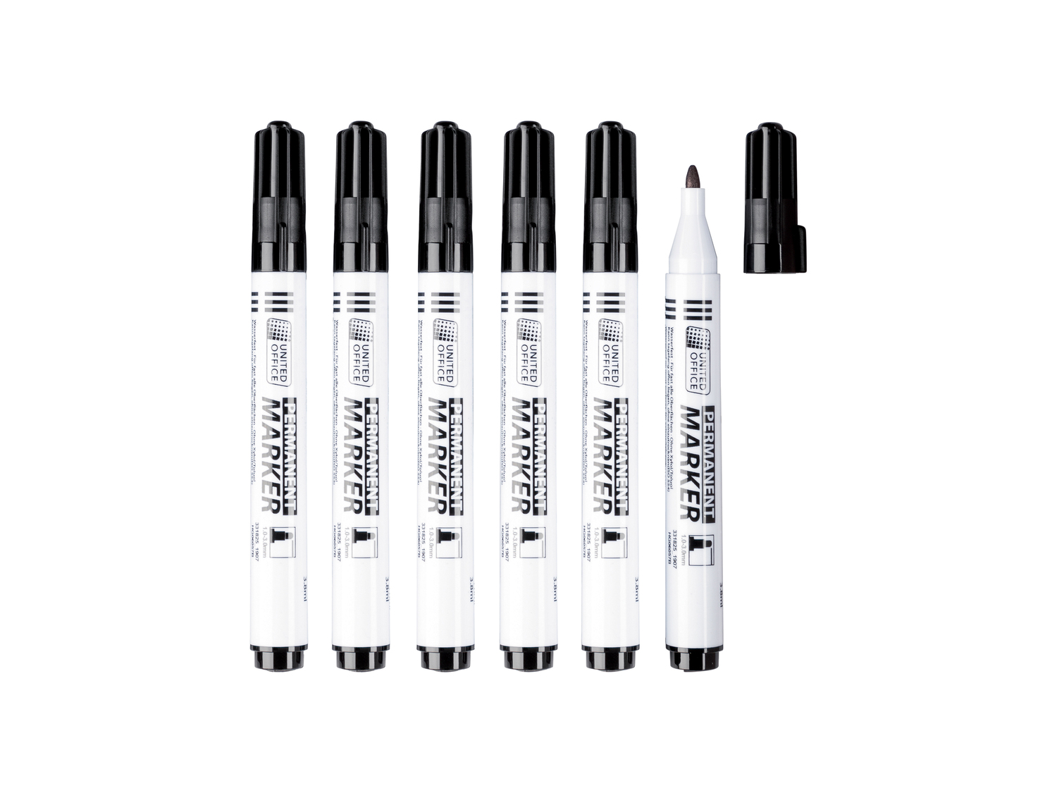 Marcatore indelebile United Office, prezzo 1.79 €
6 pezzi
Caratteristiche