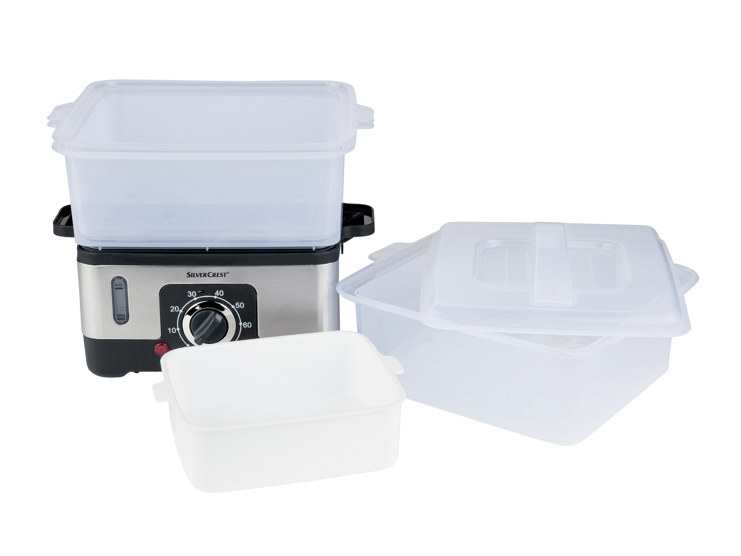 Vaporiera elettrica Silvercrest Kitchen Tools, prezzo 24.99 €
- 3 inserti ...