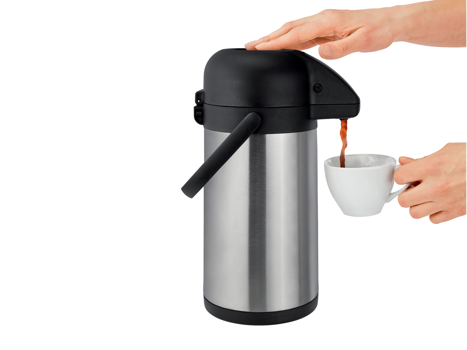Caraffa termica Ernesto, prezzo 14.99 €
2,2 L
- In acciaio
- Pompa con ...