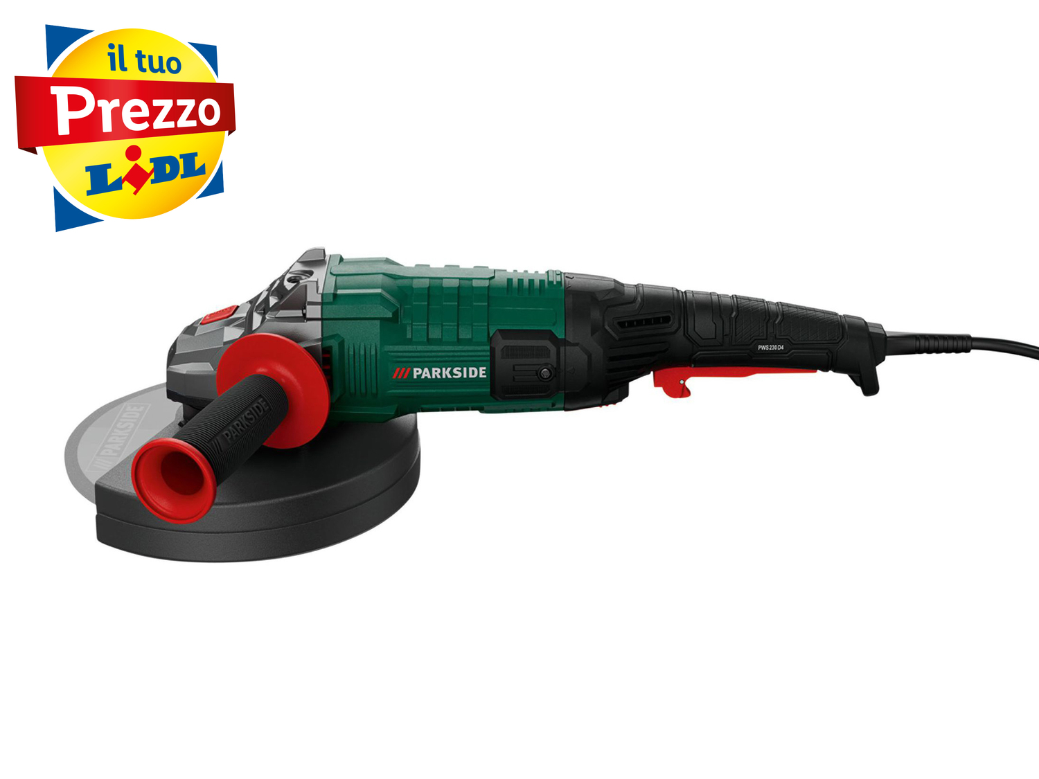 Smerigliatrice angolare Parkside PWS 230 D4, prezzo 34.99 €
- Cambio del disco ...