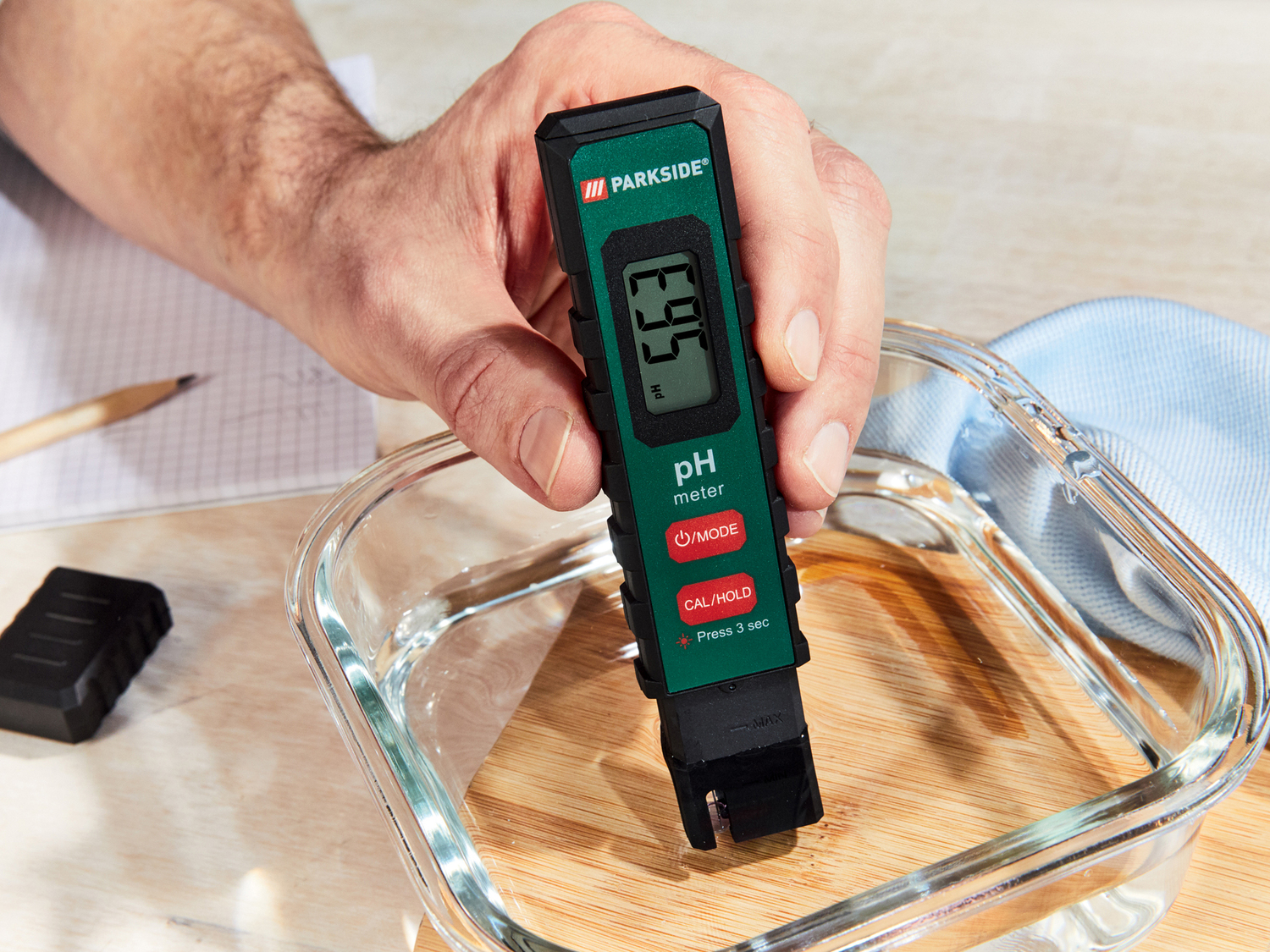 Misuratore di pH Parkside, prezzo 7.99 €
- Rilevazione con attualizzazione ...