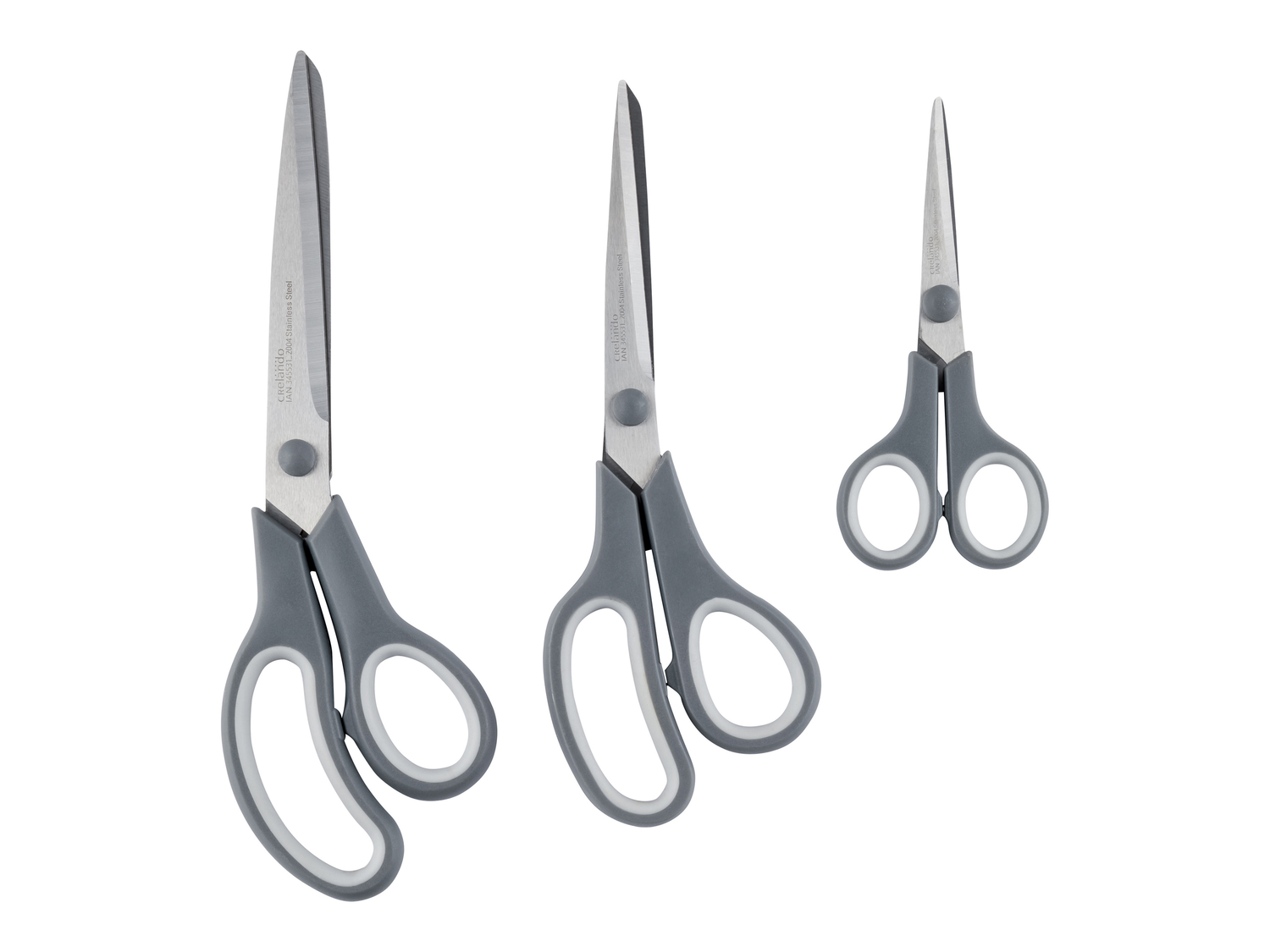 Set forbici Crelando, prezzo 2.49 €
3 pezzi
Caratteristiche
