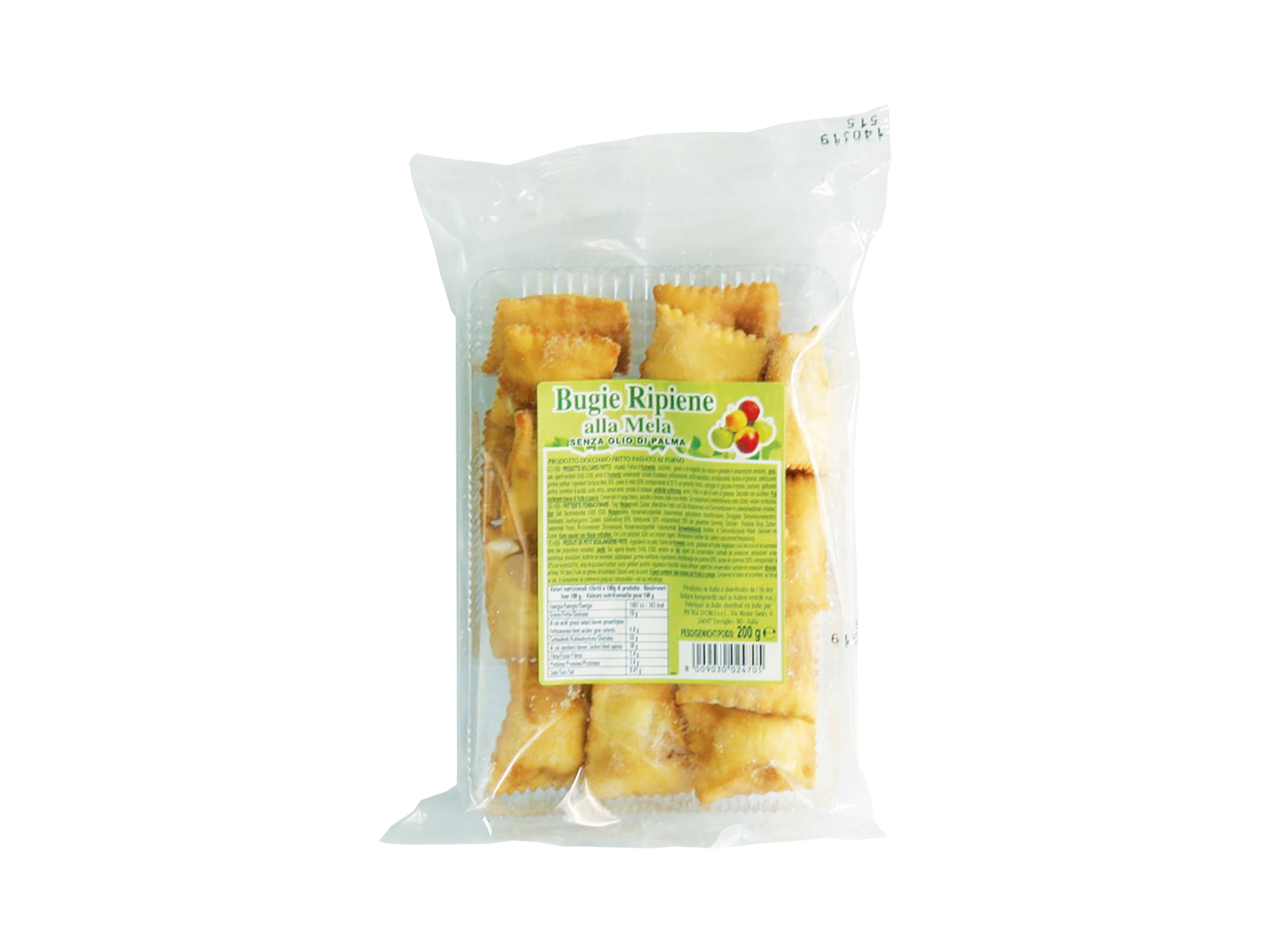 Bugie ripiene alla mela o ai frutti di bosco , prezzo 1.79 €