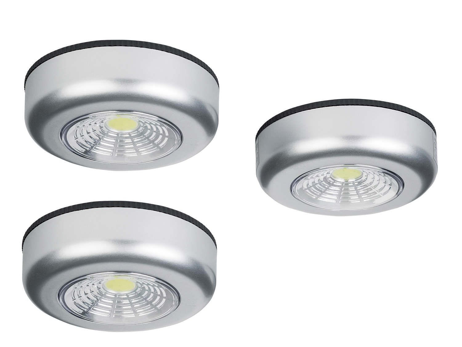 Punto luce LED a batteria Livarno Lux, prezzo 3.99 €
3 pezzi
- Luce bianca ...