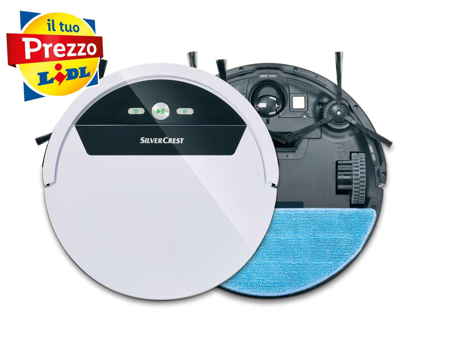 Robot aspirapolvere con funzione di lavaggio Silvercrest, prezzo 119.00 € ...