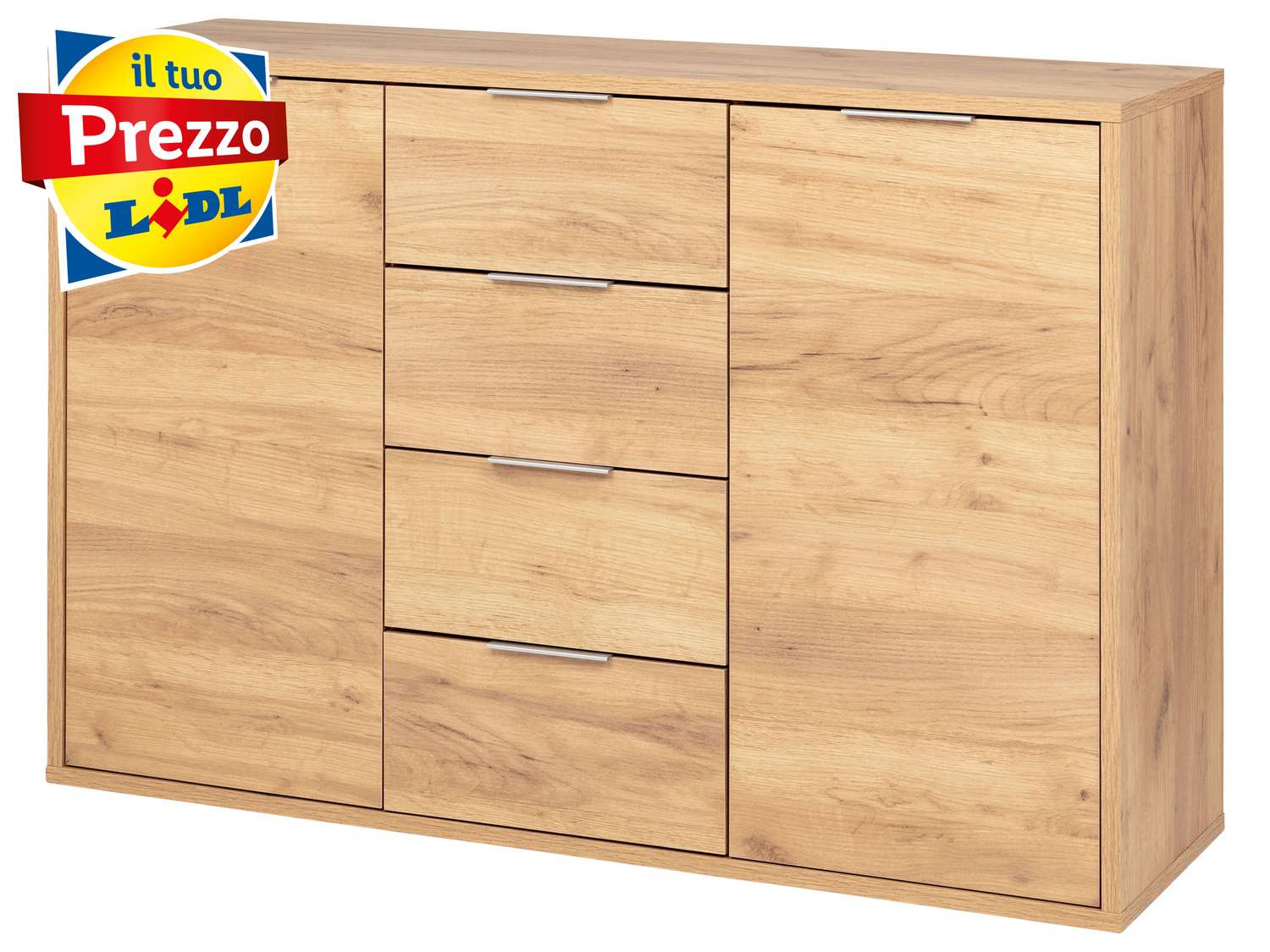 Mobiletto con 2 ante e 4 cassetti Livarno Living, prezzo 75.00 €
- Materiale ...