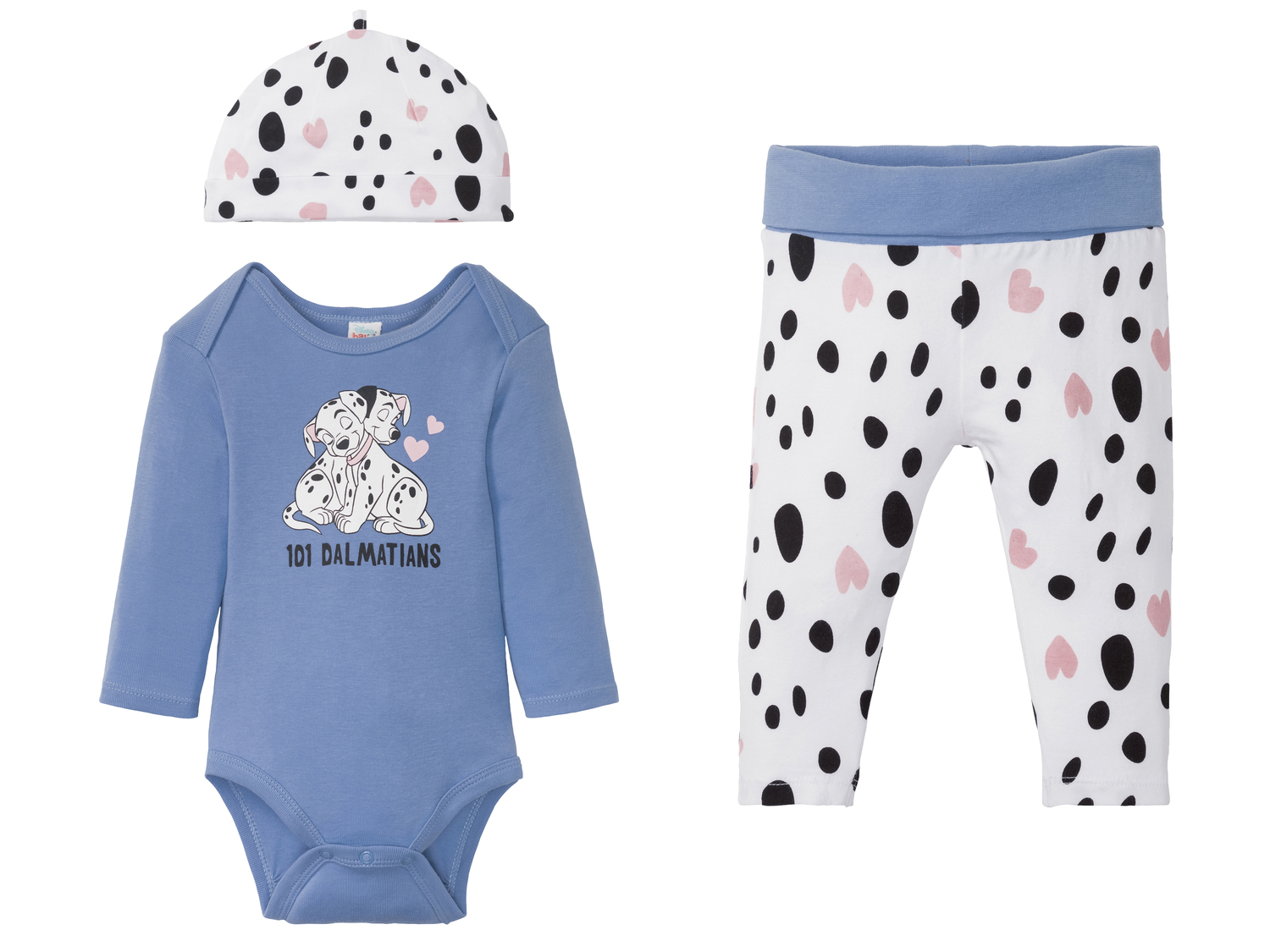 Coordinato per neonata Oeko-tex, prezzo 8.99 €
3 pezzi - Misure: 2-24 mesi
Taglie ...