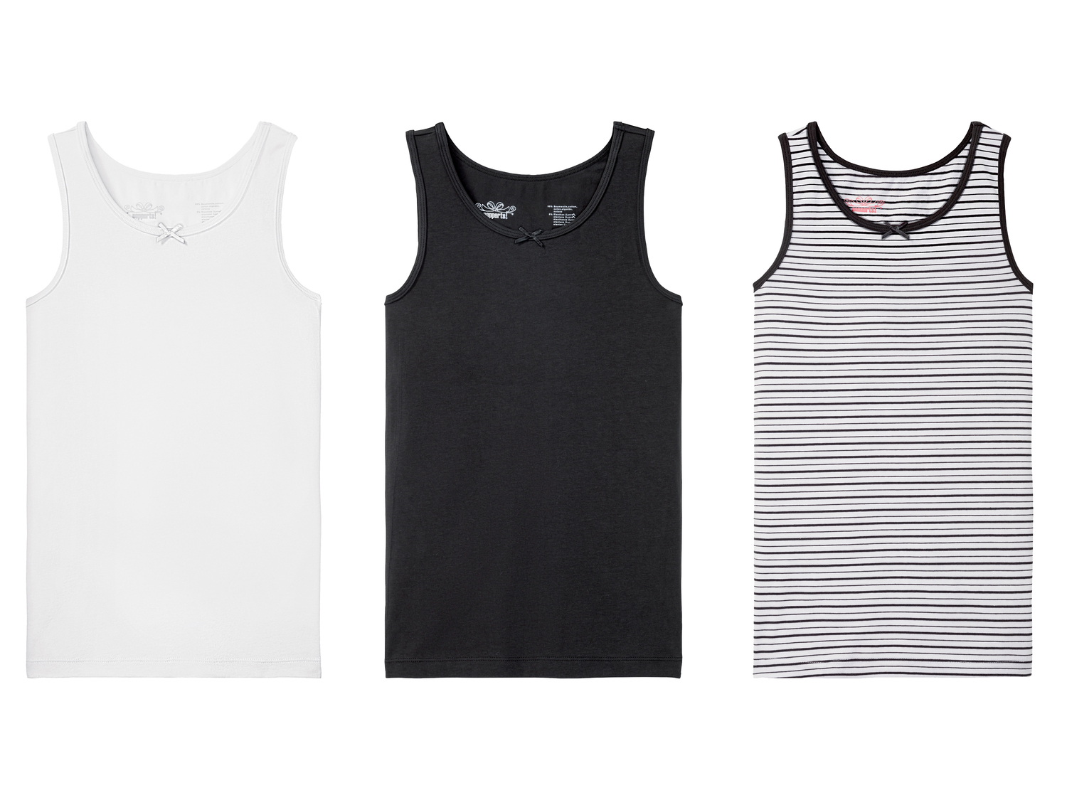 Canotta o Top da bambina Pepperts, prezzo 5.99 €
3 pezzi - Misure: 6-16 ...