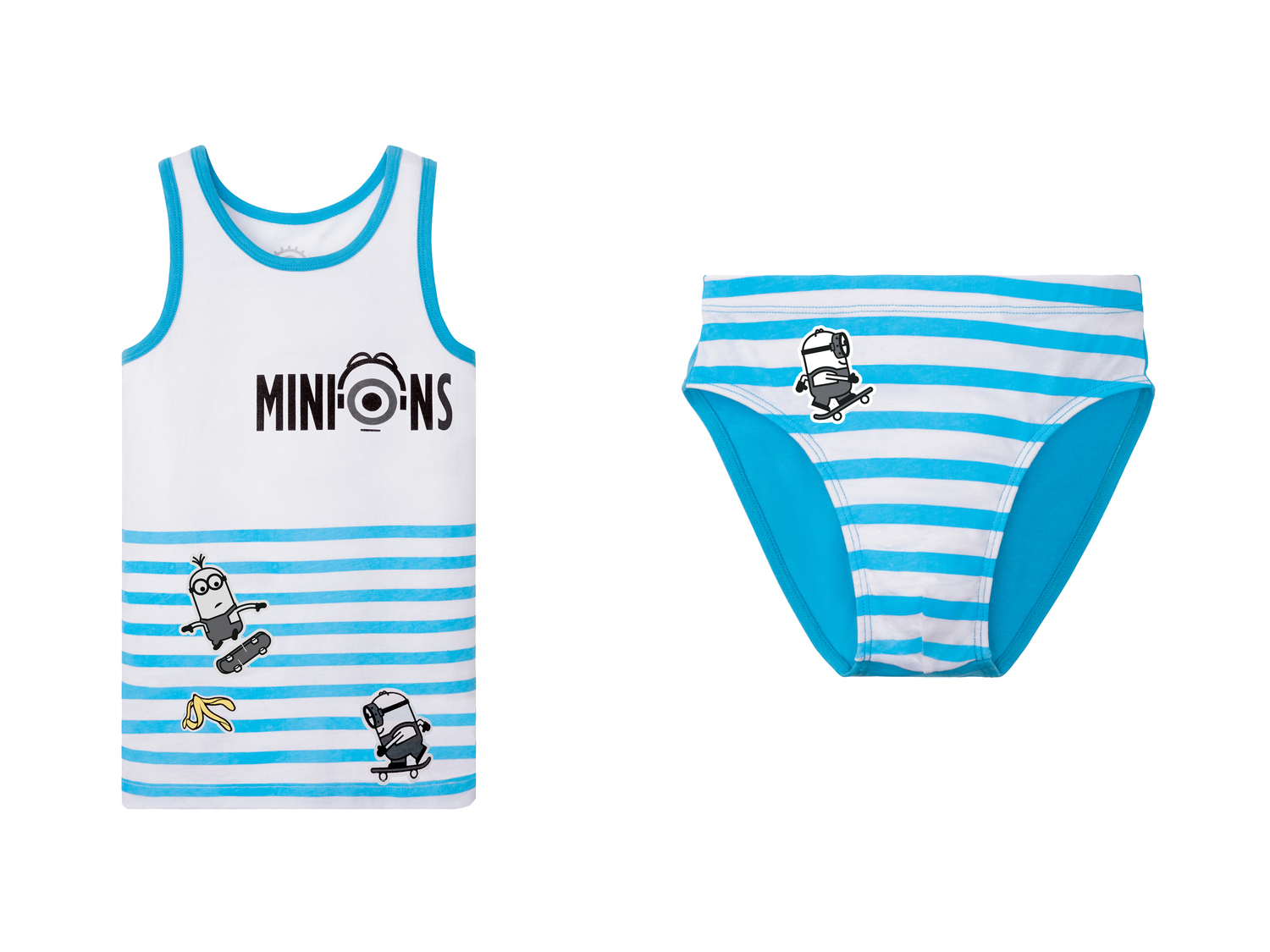 Coordinato intimo per bambini Minions, prezzo 4.99 &#8364; 
Misure: 2-10 anni
Taglie ...