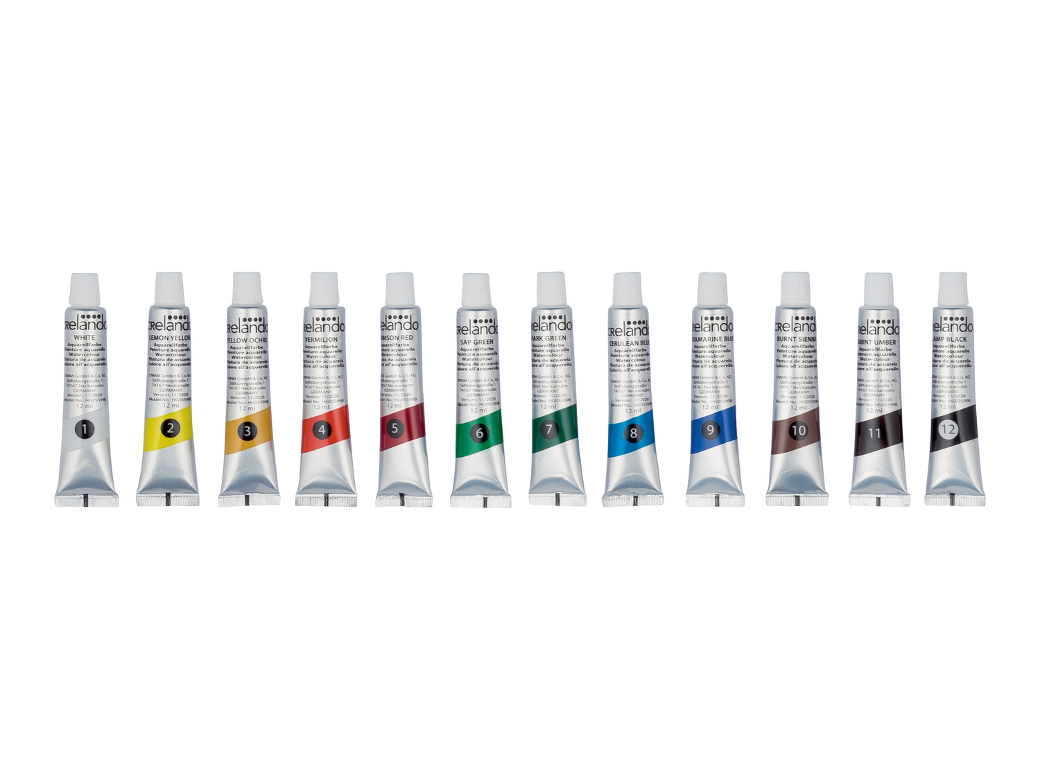 Set colori acrilici o acquerelli o gessetti Crelando, prezzo 2.99 €
12 ...