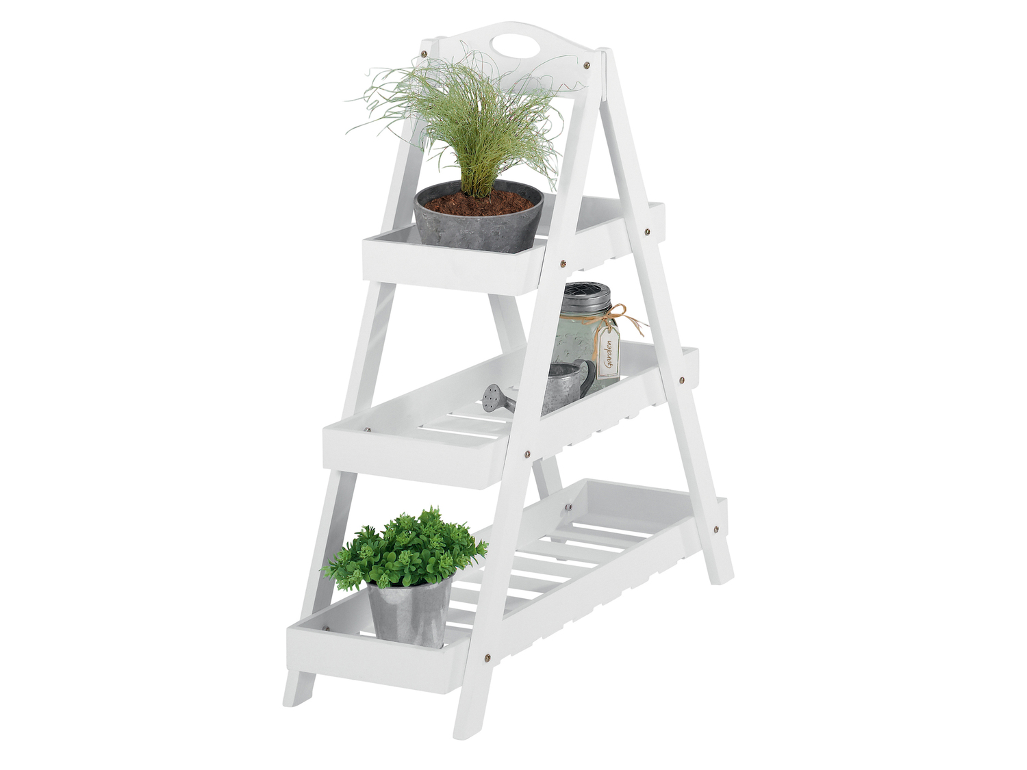 Scaffale in legno per fiori e piante Florabest, prezzo 17.99 &#8364; 
- Scaffale ...