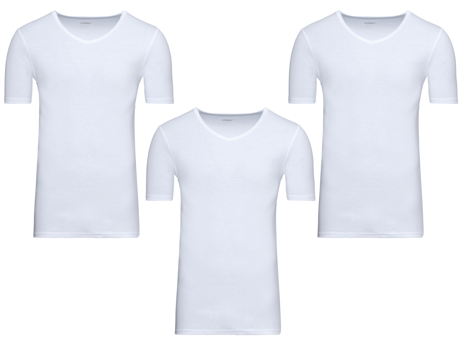 T-shirt intima da uomo Livergy, prezzo 9.99 €
3 pezzi - Misure: M-XL ...