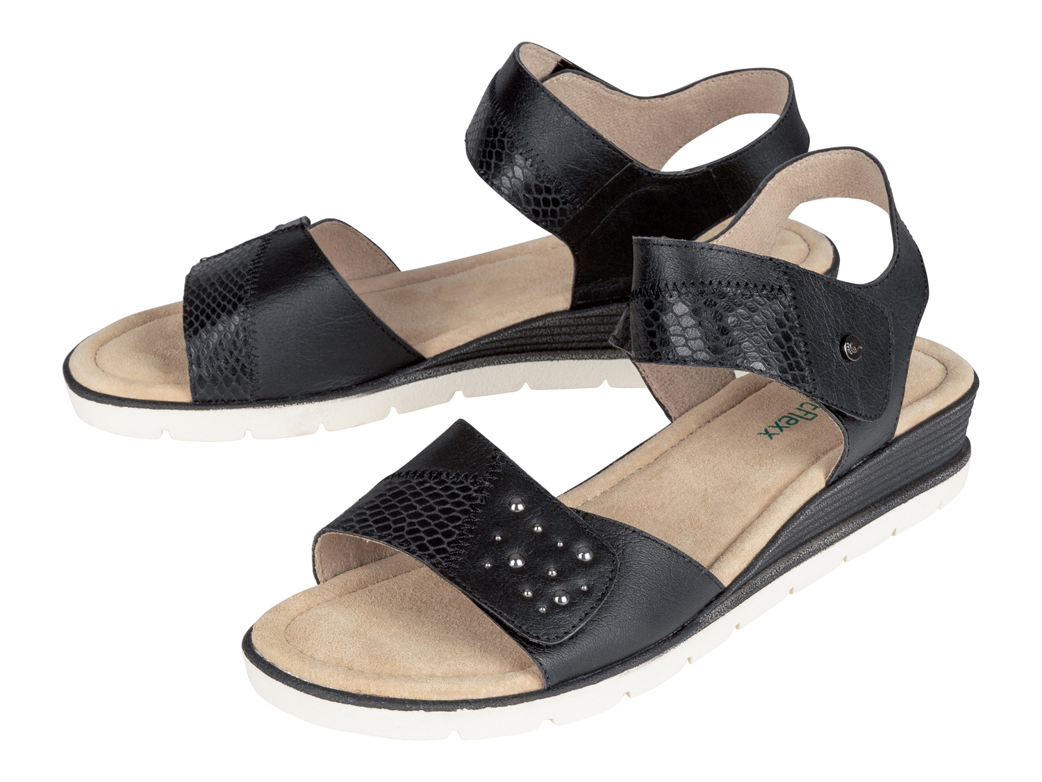 Sandali da donna Footflexx, prezzo 14.99 €
Misure: 36-40
- Con cuoio
Taglie ...