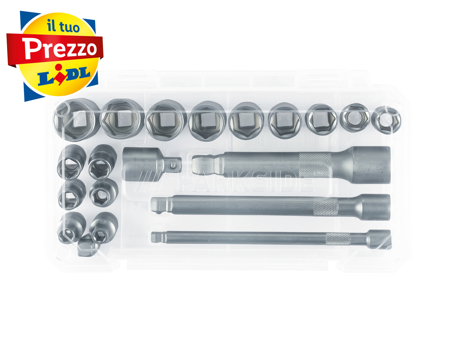 Chiave a cricco o set inserti a bussola Parkside, prezzo 8.99 €
1, 2 o 20 pezzi ...