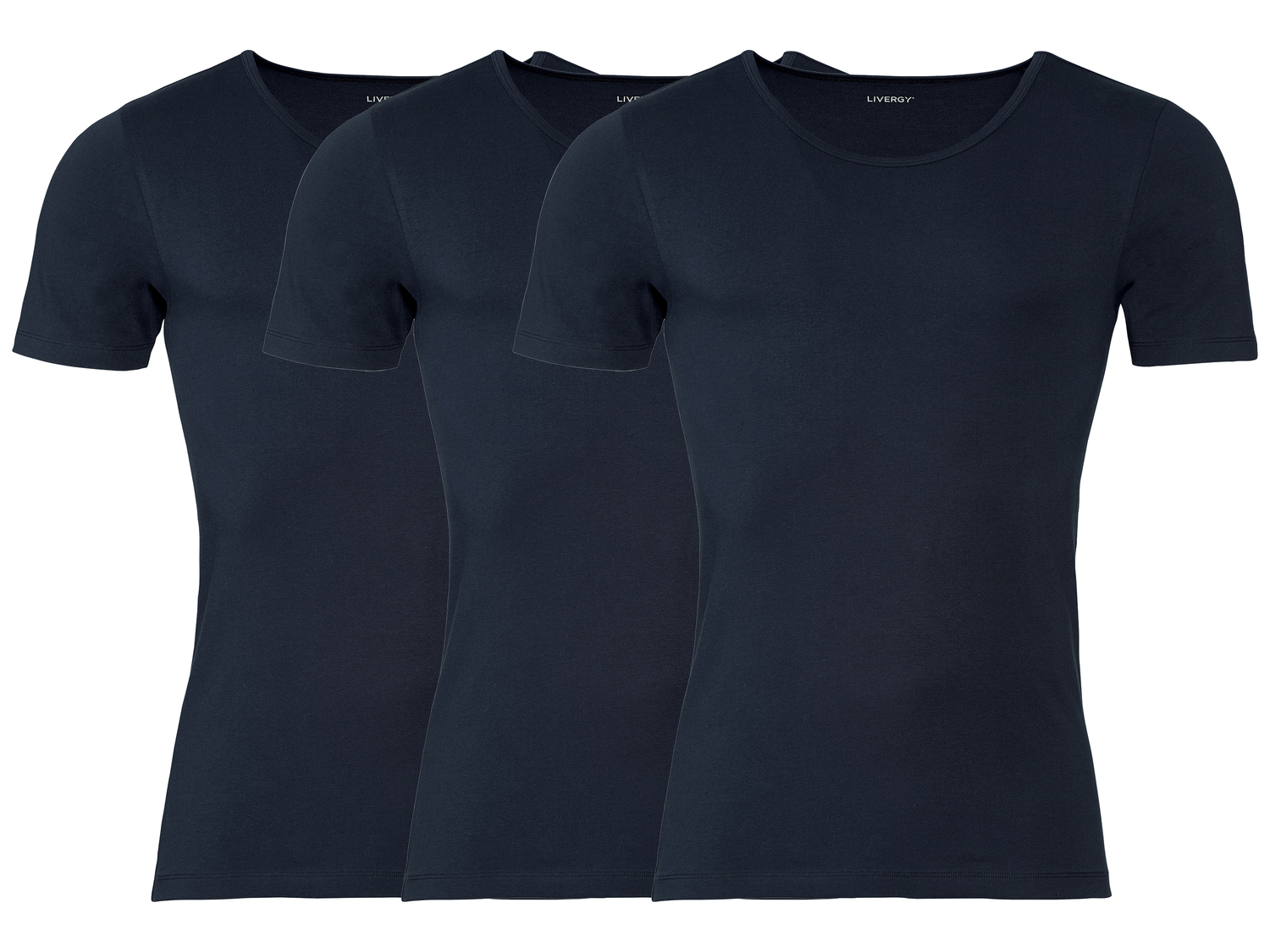 T-shirt intima da uomo Livergy, prezzo 9.99 €
3 pezzi - Misure: M-XL
Taglie ...