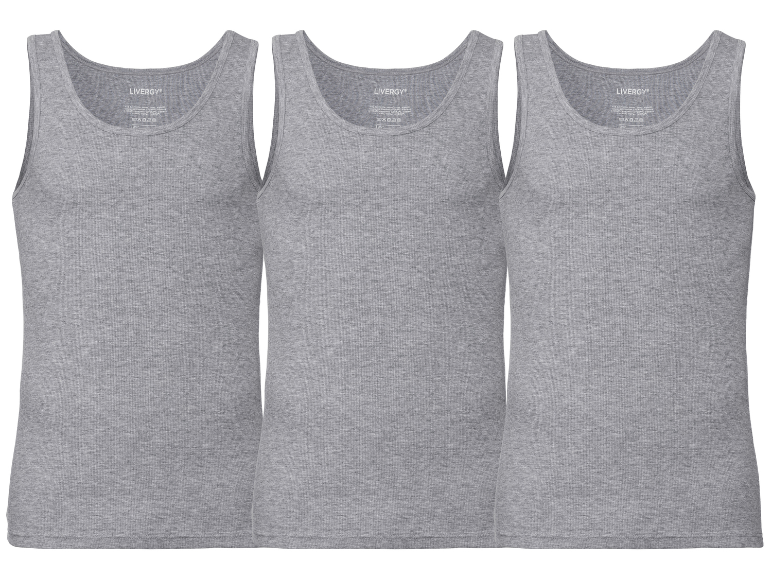 Canotta da uomo Livergy, prezzo 8.99 €
3 pezzi - Misure: M-XL
Taglie ...