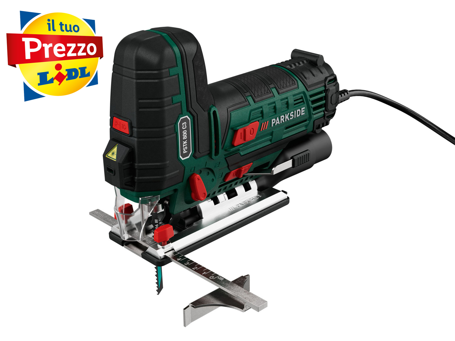 Seghetto a pendolo Parkside PSTK 800 C3, prezzo 24.99 €
- Corsa a pendolo regolabile ...