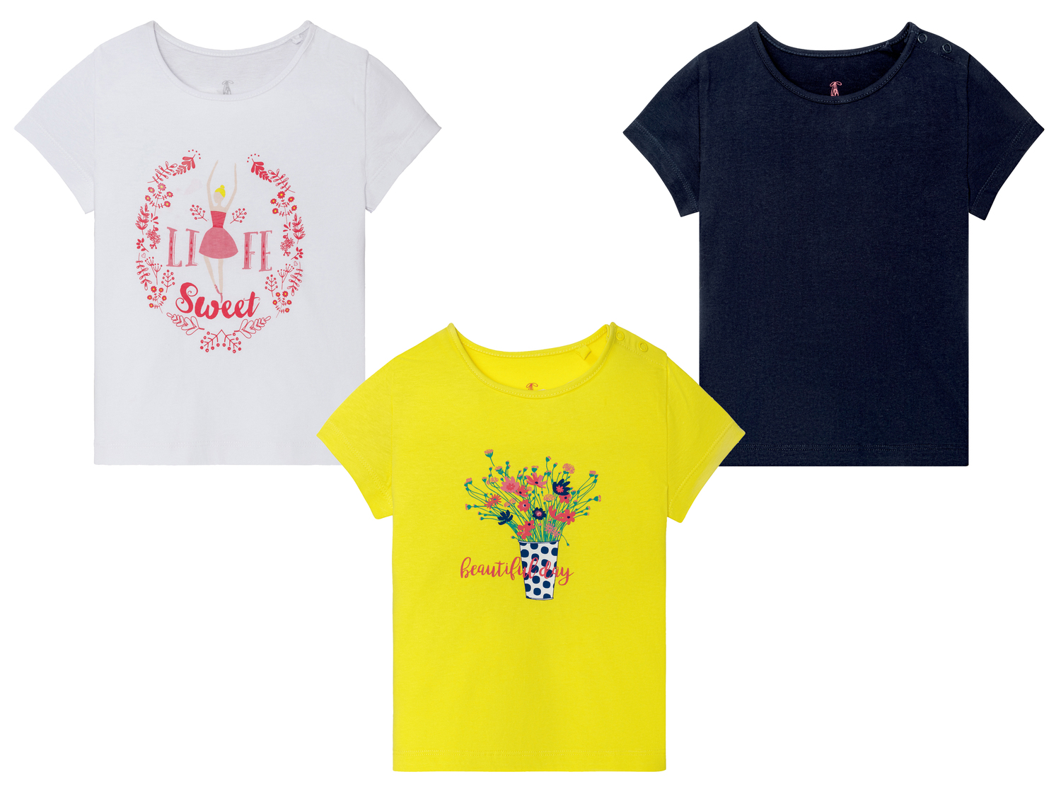 T-Shirt da bambina Lupilu, prezzo 4.99 €
3 pezzi - Misure: 1-6 anni
- ...
