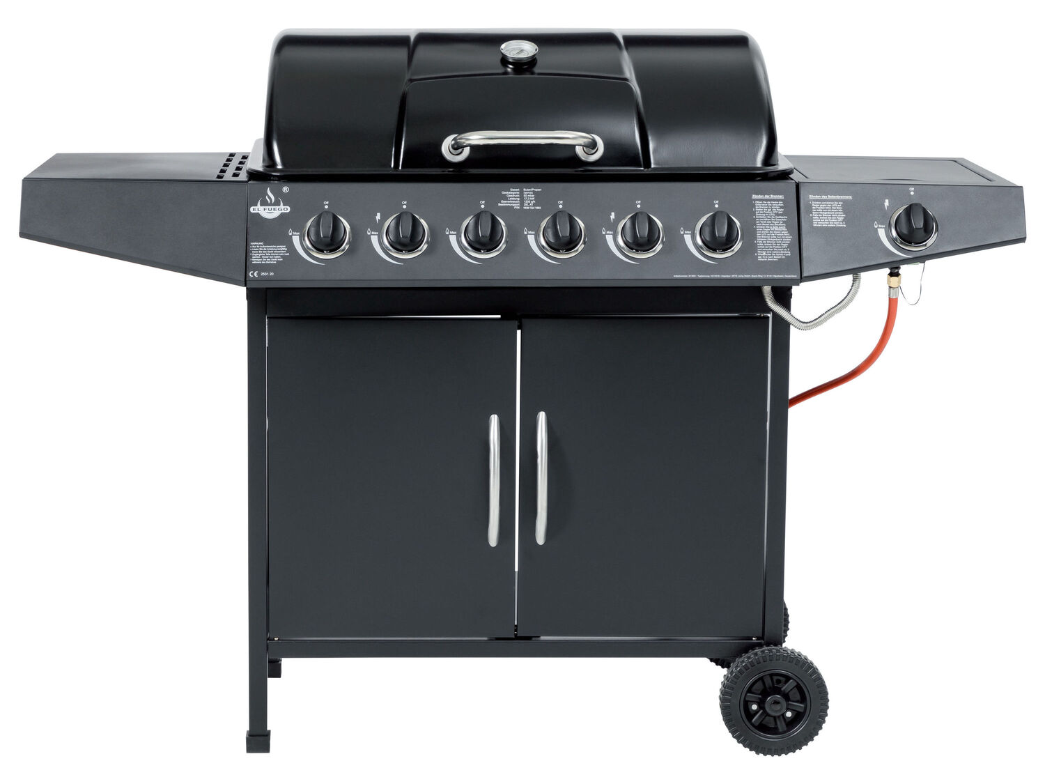Barbecue a gas El-fuego, prezzo 199.00 €
- 6 bruciatori principali e 1 laterale
- ...