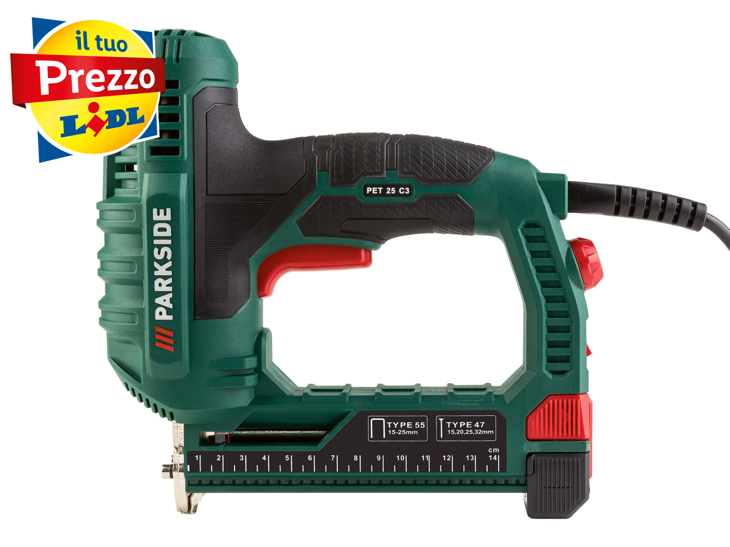 Pistola sparapunti elettrica Parkside PET 25 C3, prezzo 19.99 €
- Rotella per ...