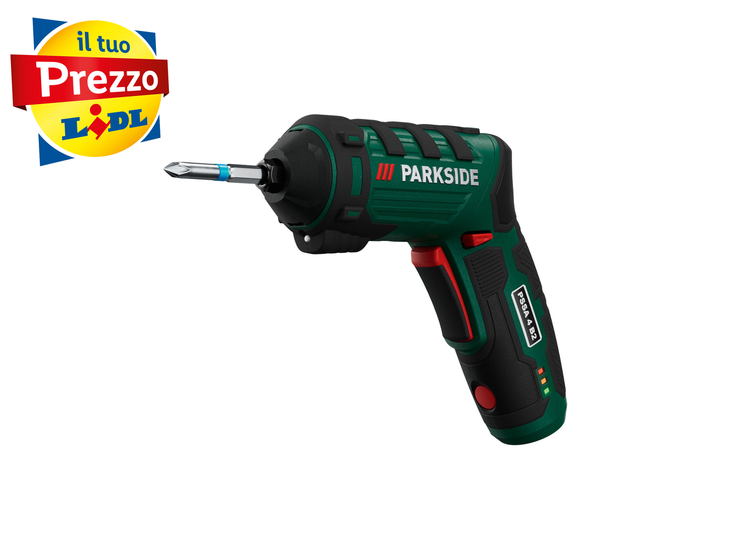 Avvitatore ricaricabile con impugnatura girevole Parkside PSSA 4 B2, prezzo 14.99 ...