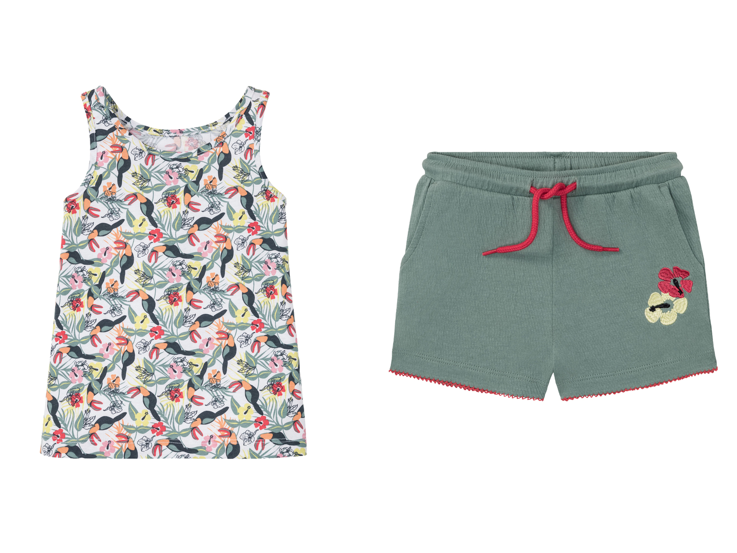 Completo top e shorts da bambina Lupilu, prezzo 4.99 €
Misure: 1-6 anni
Taglie ...