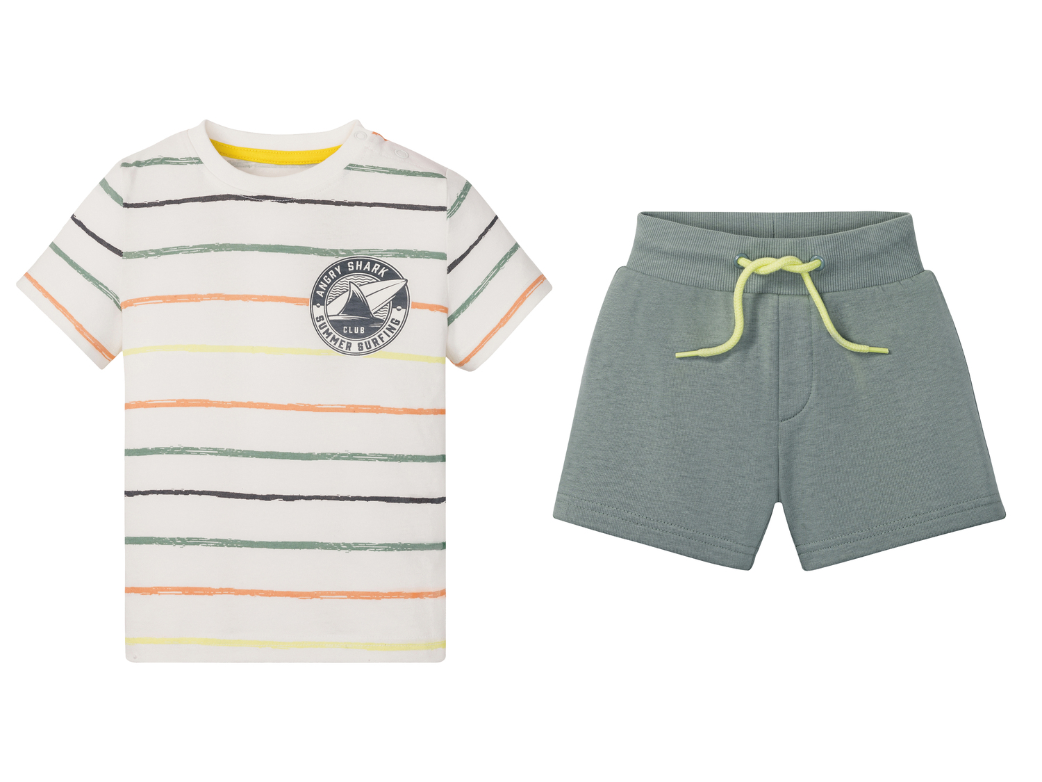 Completo t-shirt e pantaloncini da bambino Lupilu, prezzo 4.99 €
Misure: ...