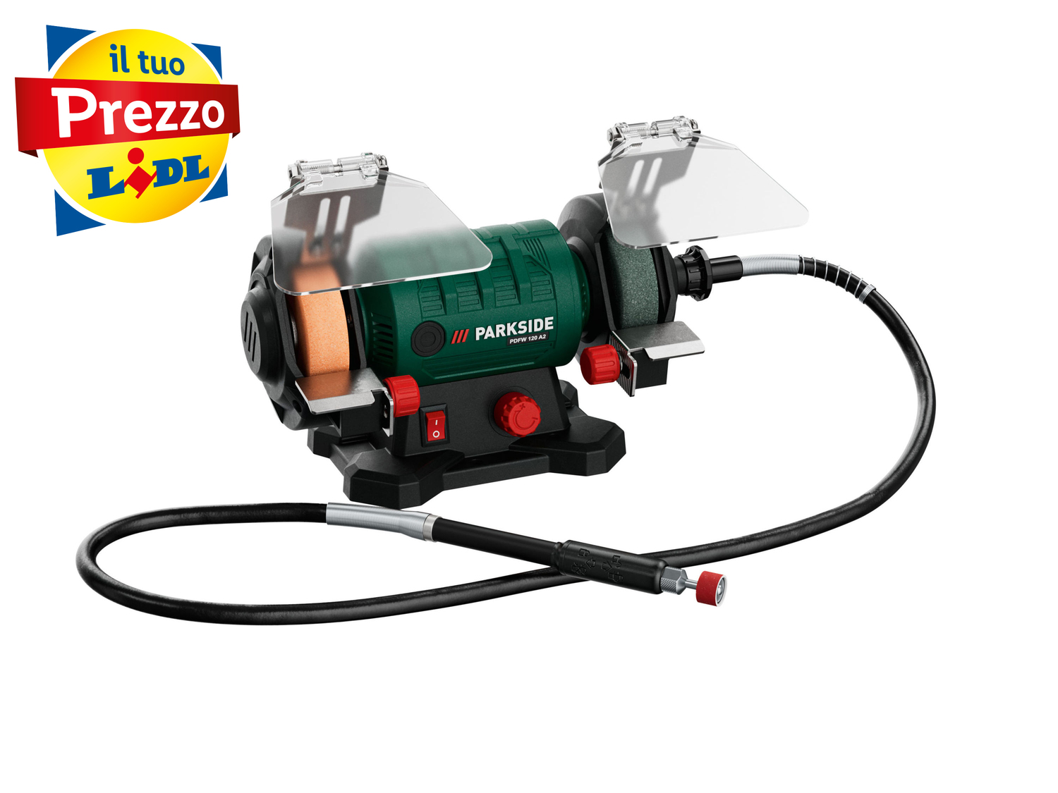 Smerigliatrice doppia con albero flessibile Parkside PDFW 120 A2, prezzo 29.99 € ...