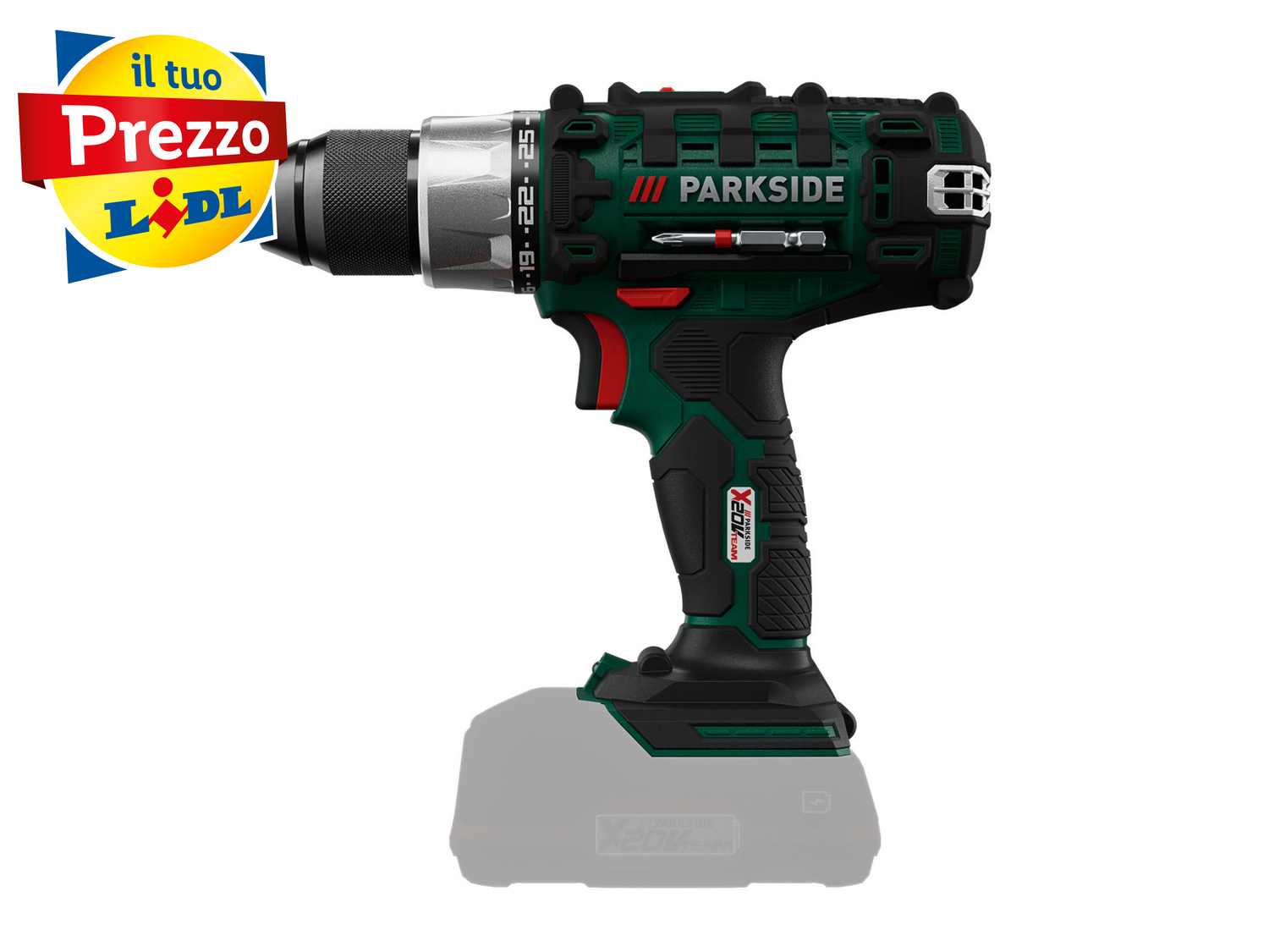Trapano avvitatore ricaricabile Parkside, prezzo 19.99 €
Parkside X 20 V Team ...