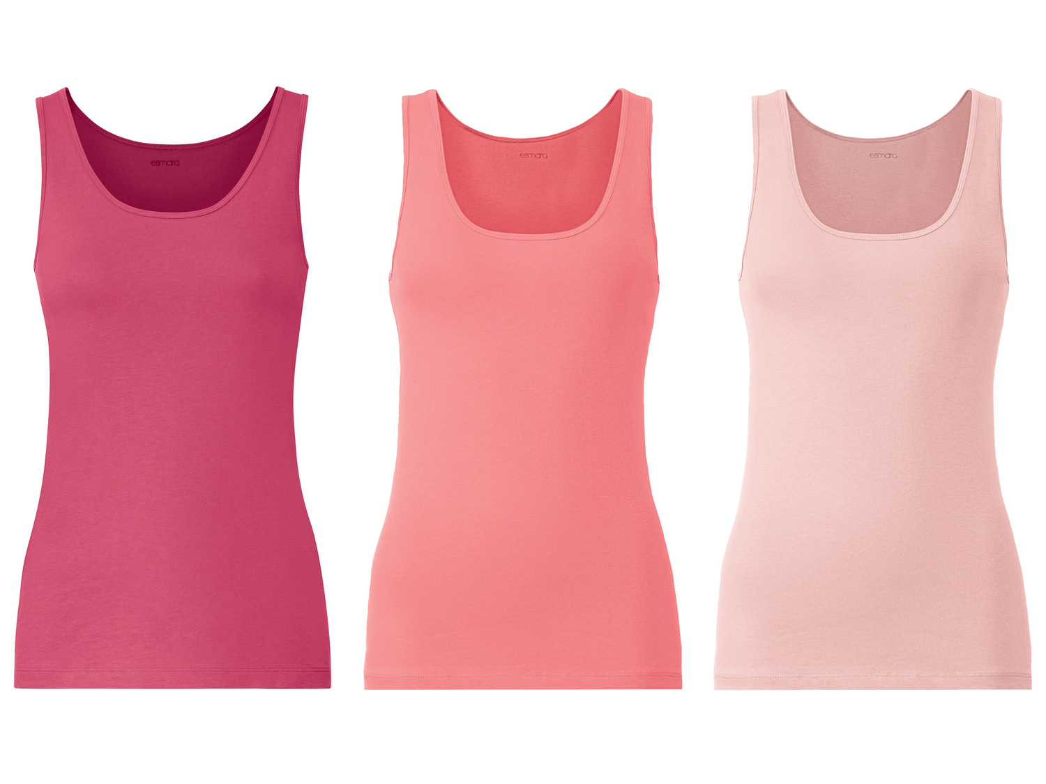 Canotta da donna Esmara, prezzo 7.99 &#8364; 
3 pezzi - Misure: S-L
Taglie disponibili

Caratteristiche

- ...
