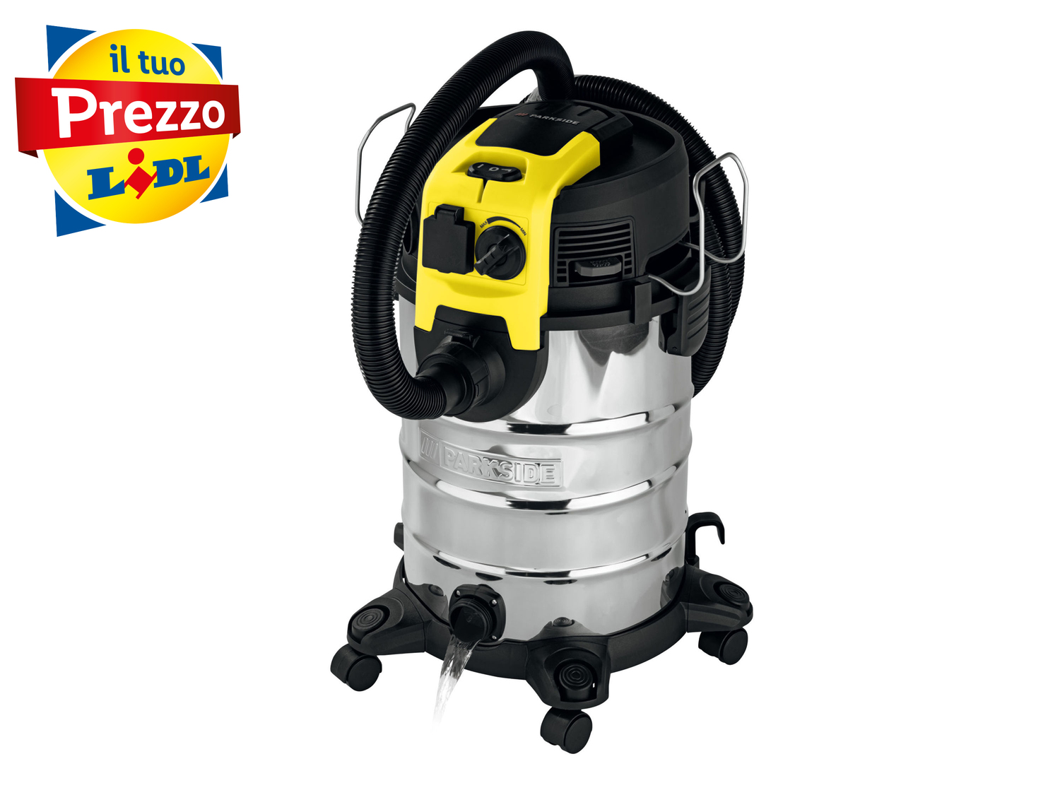 Aspirapolvere-liquidi Parkside, prezzo 65.00 €
- Utilizzabile anche come soffiatore
- ...